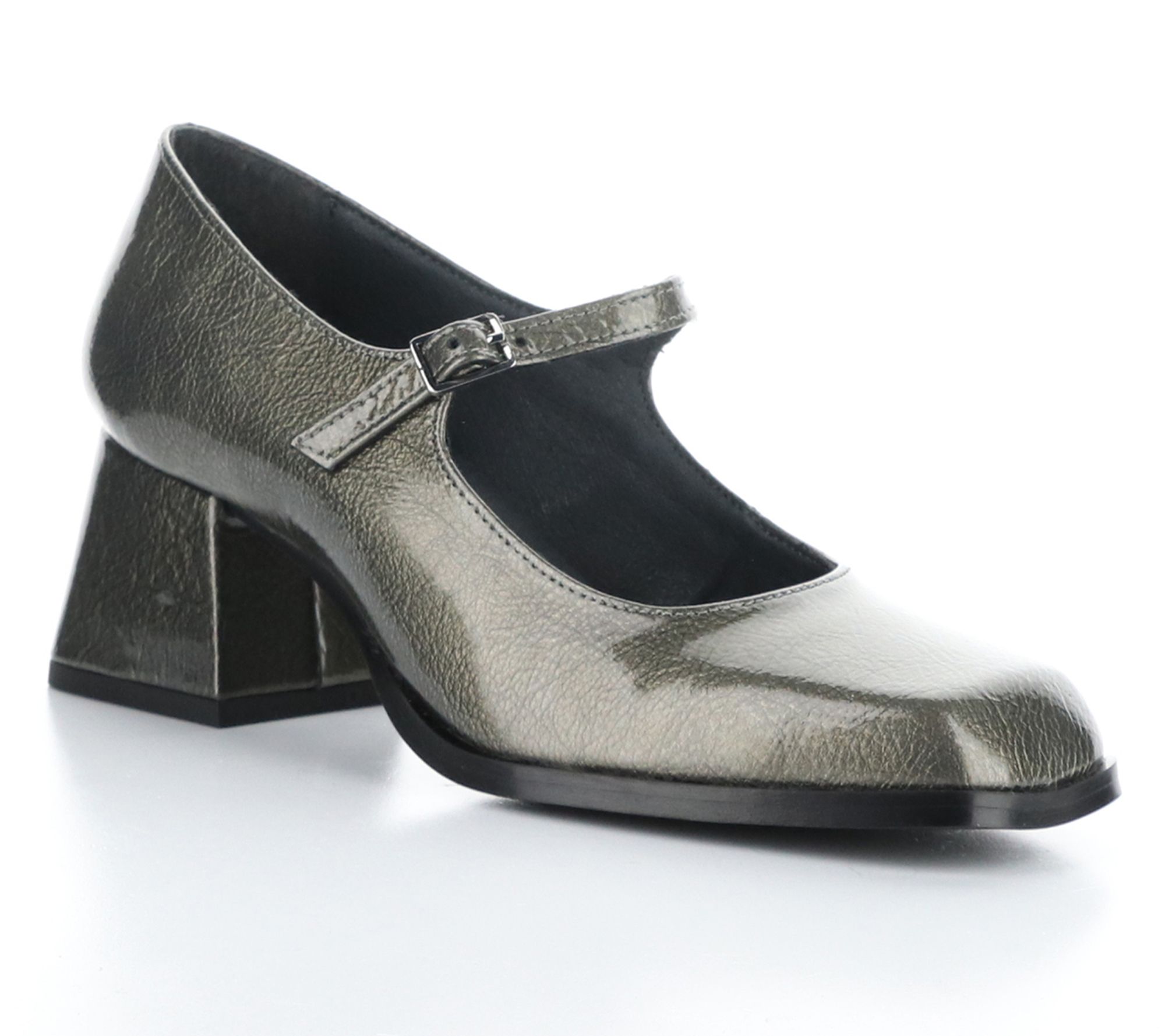 Bos. & Co. Patent Leather Heeled Mary Jane- Ama ya