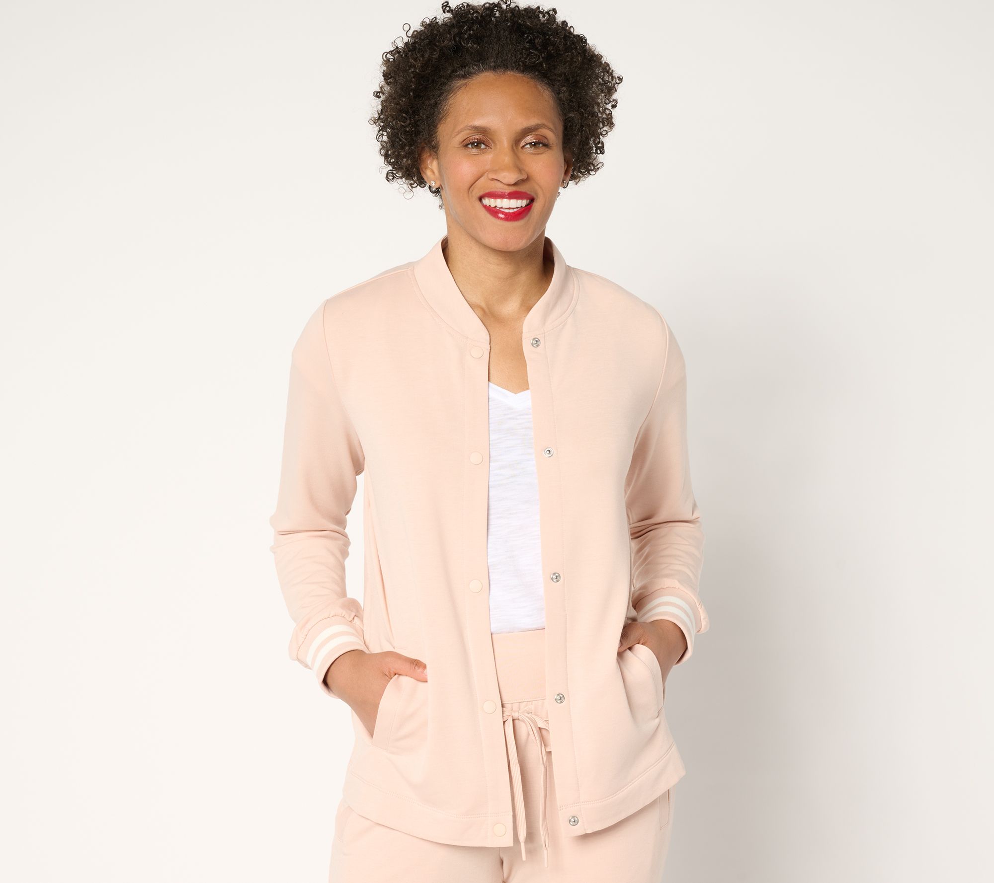 Cuddl Duds Lightweight Comfort Bomber Cardigan