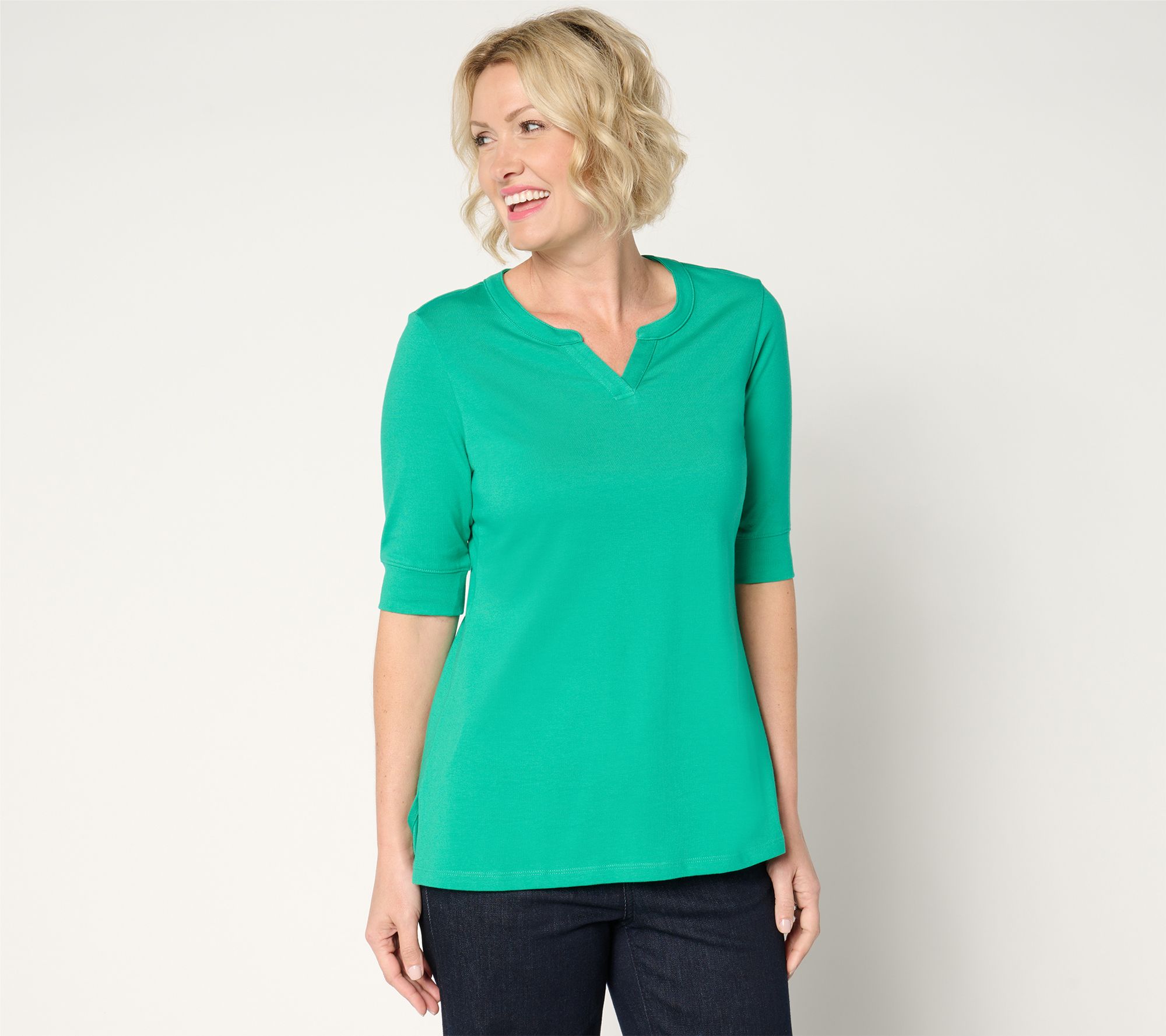Denim & Co. Essentials Regular Perfect Jersey Tunic