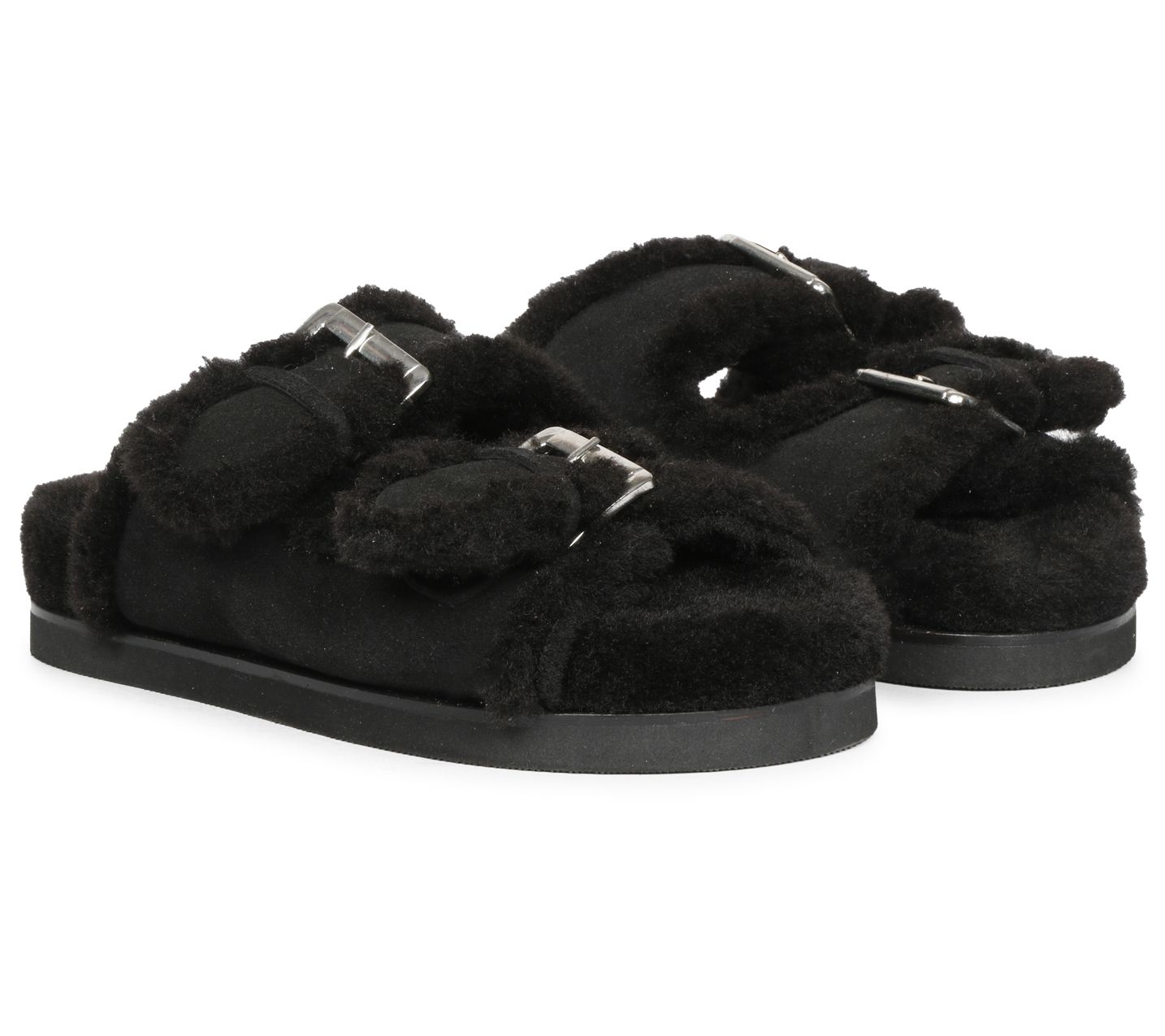 Saint G Shearling Lined Platform Sandal -Oleander