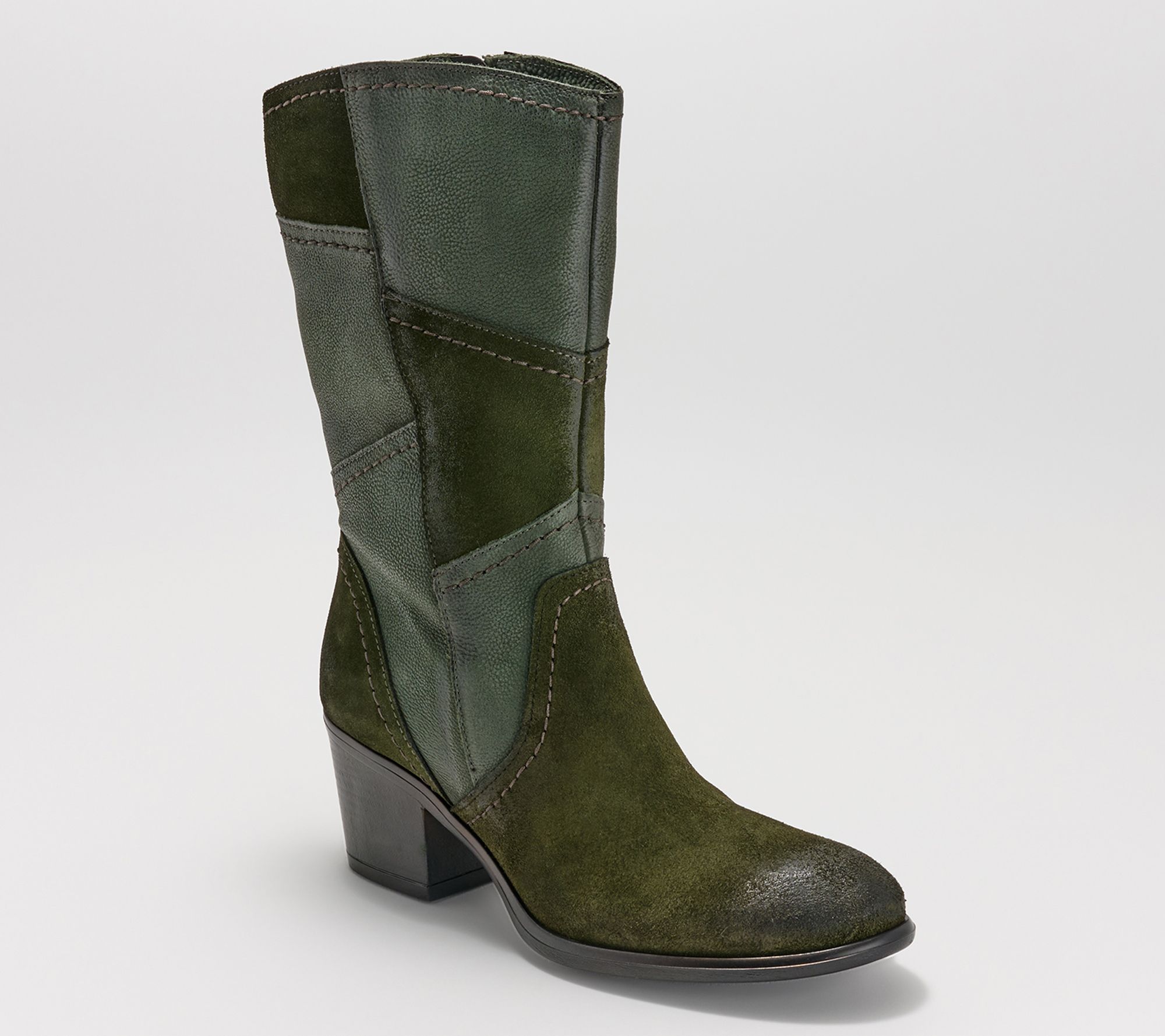 As Is Miz Mooz Leather Mid Boots - Tansy