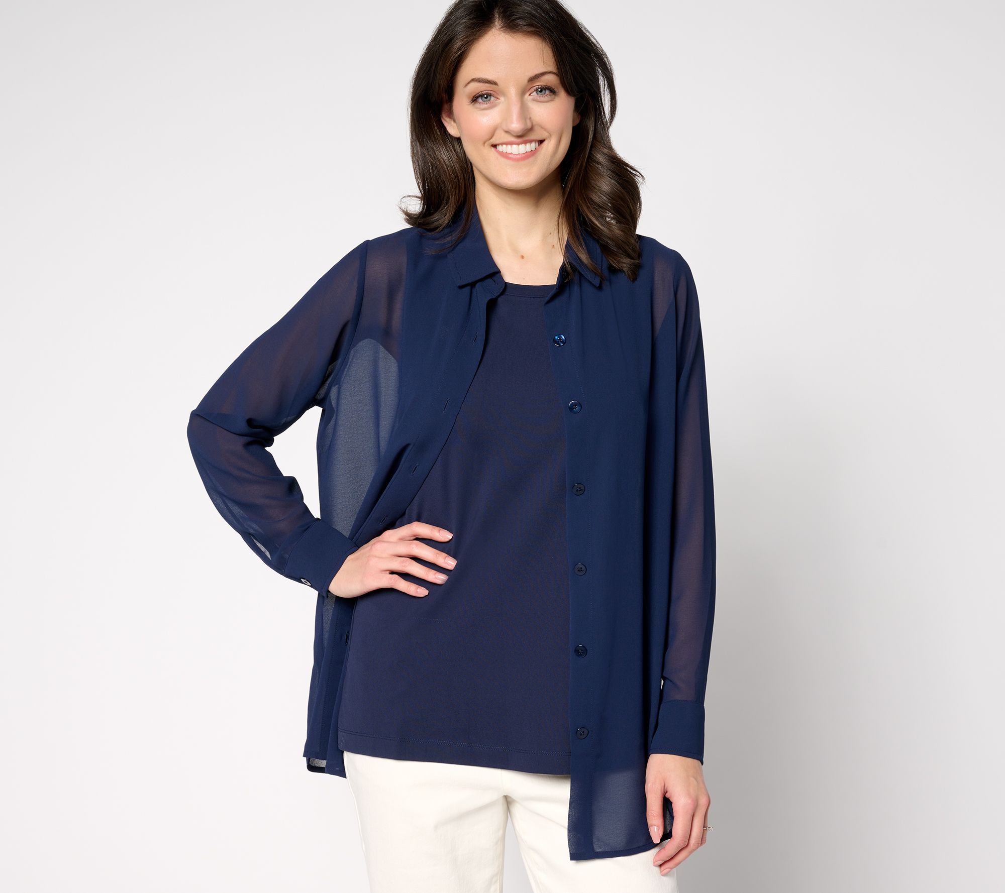 Brandis Dress Out Loud Serving the Curvy Bestie Sheer Big Shirt