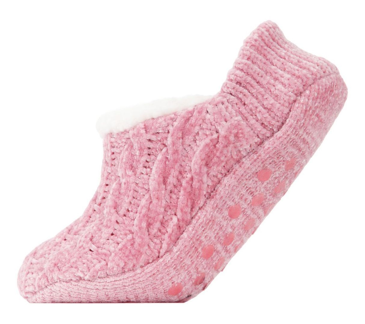 MeMoi Women's Classic Cable Knit Chenille Non-Skid Slipper