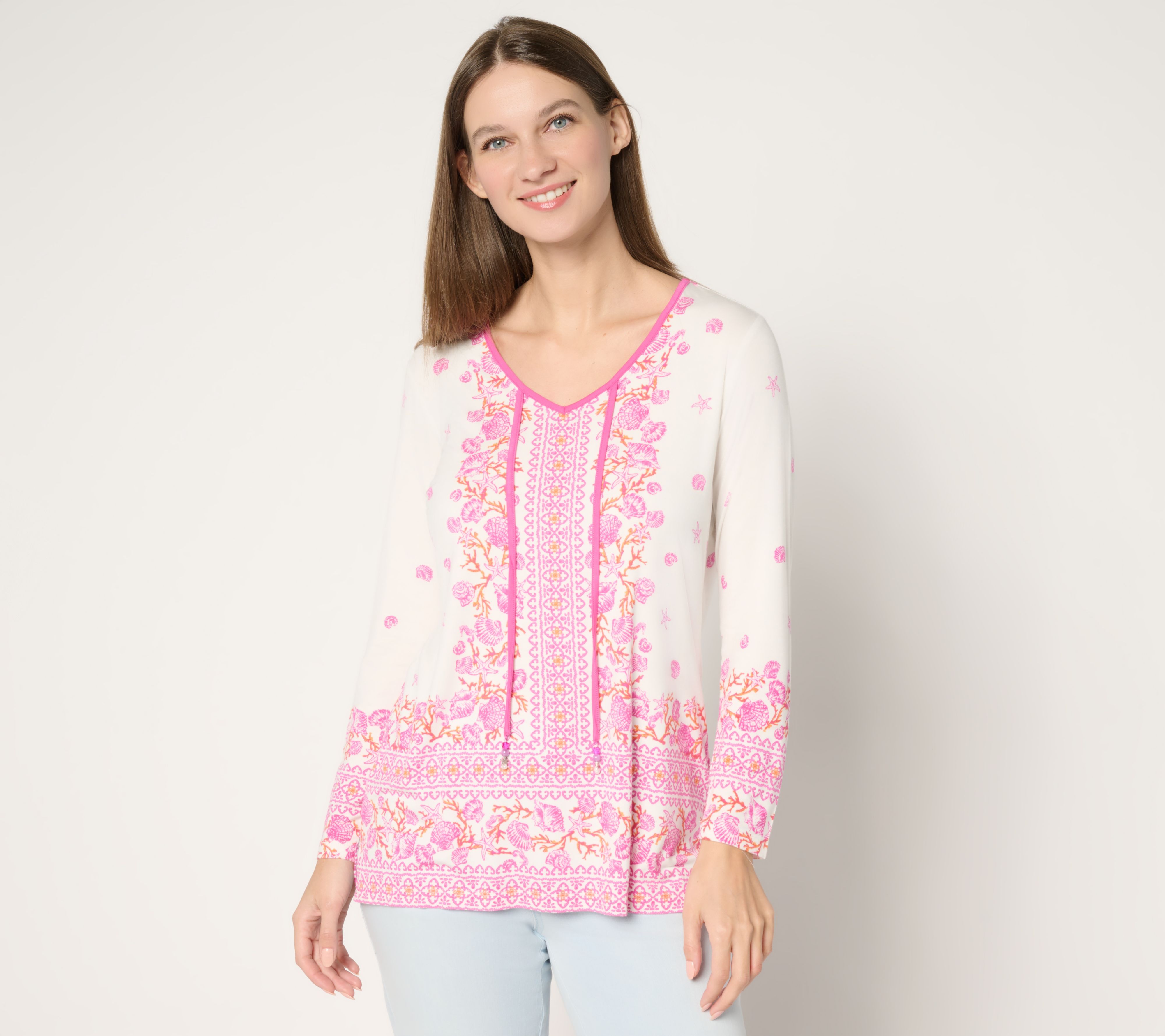Belle Beach by Kim Gravel Rayon Spandex Aquarius Printed Top