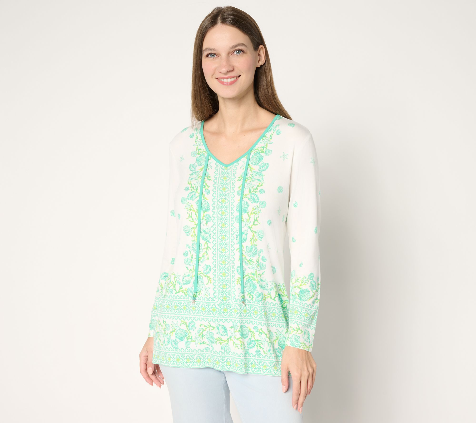 Belle Beach by Kim Gravel Rayon Spandex Aquarius Printed Top