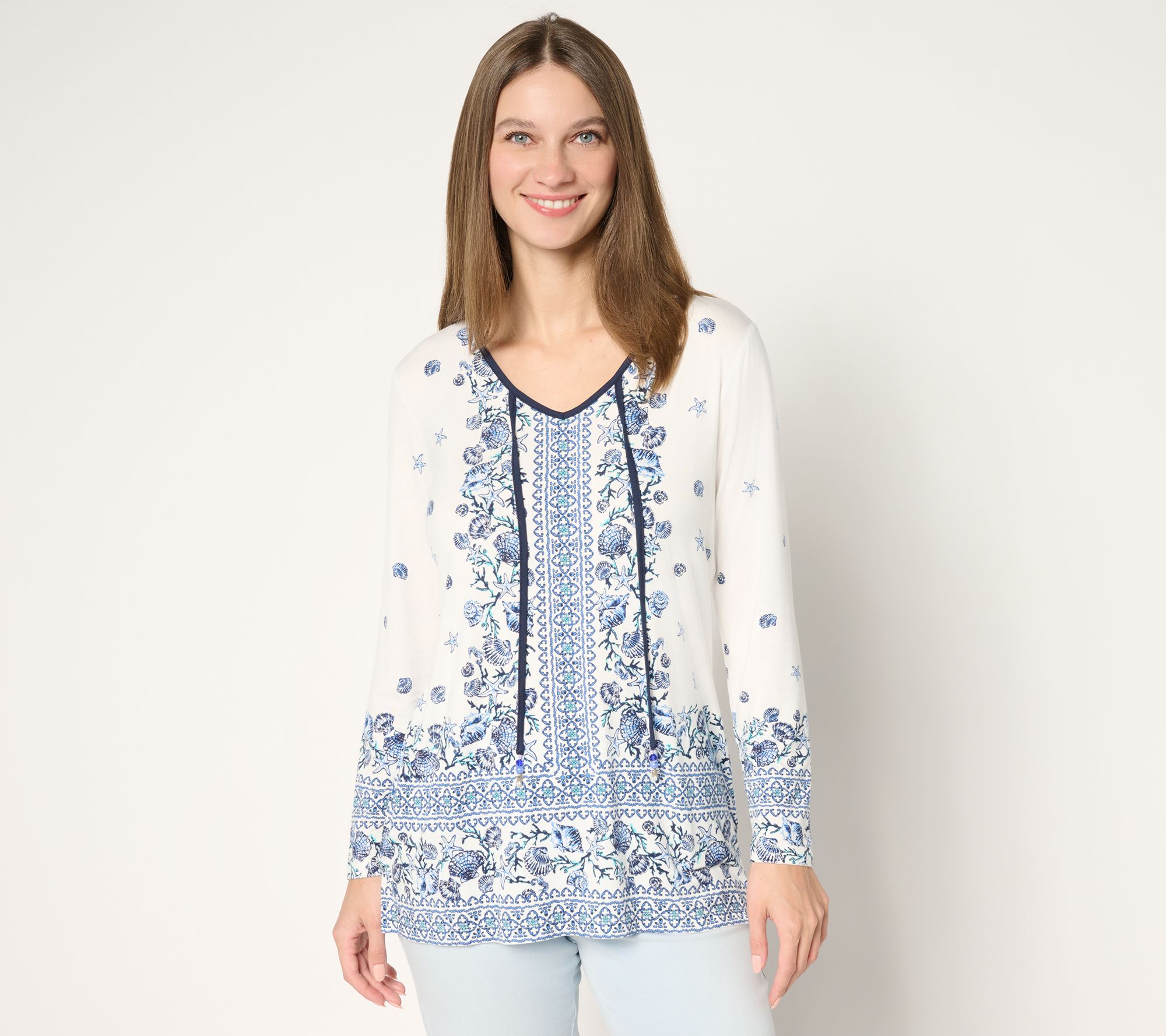 Belle Beach by Kim Gravel Rayon Spandex Aquarius Printed Top