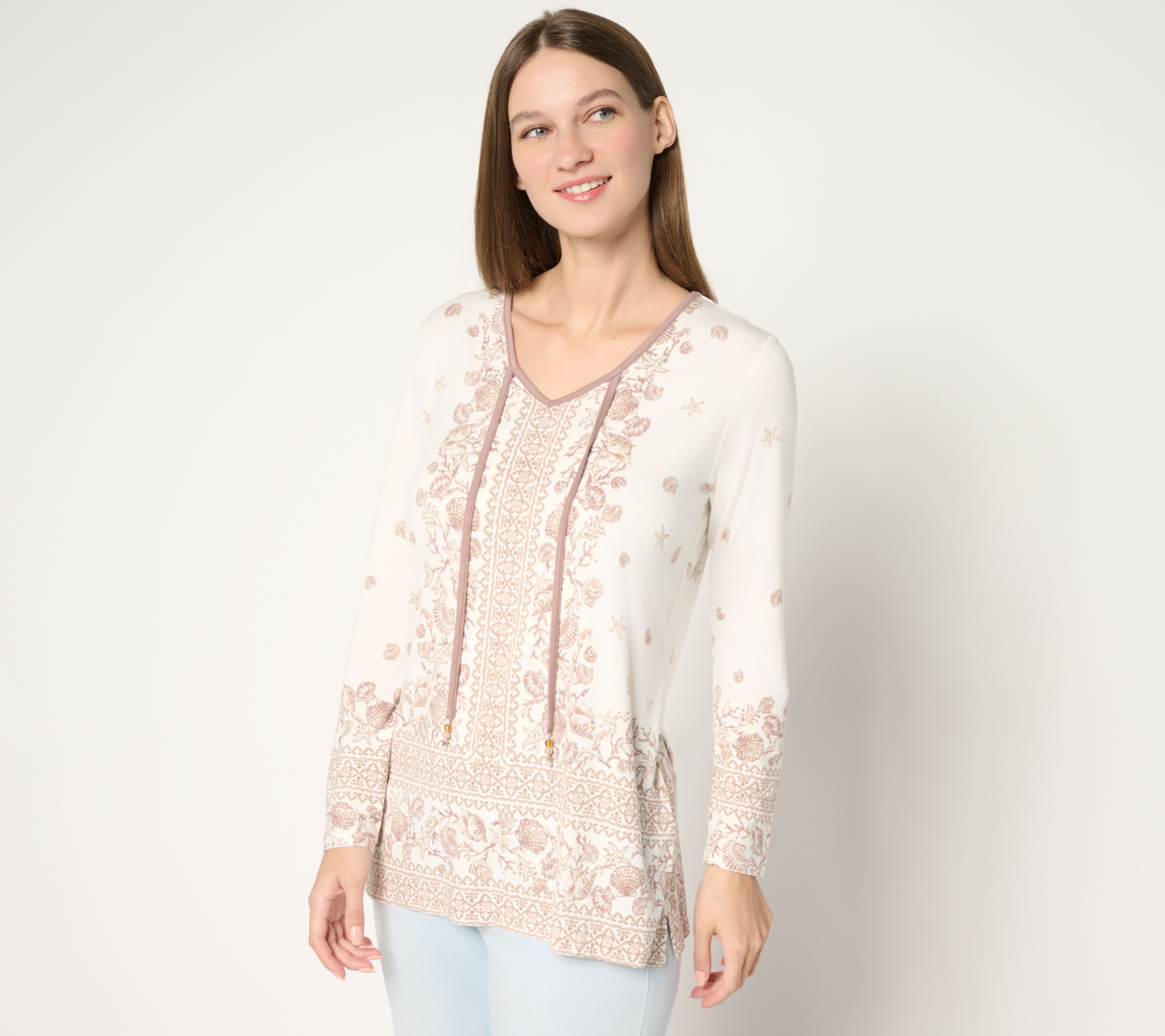 Belle Beach by Kim Gravel Rayon Spandex Aquarius Printed Top