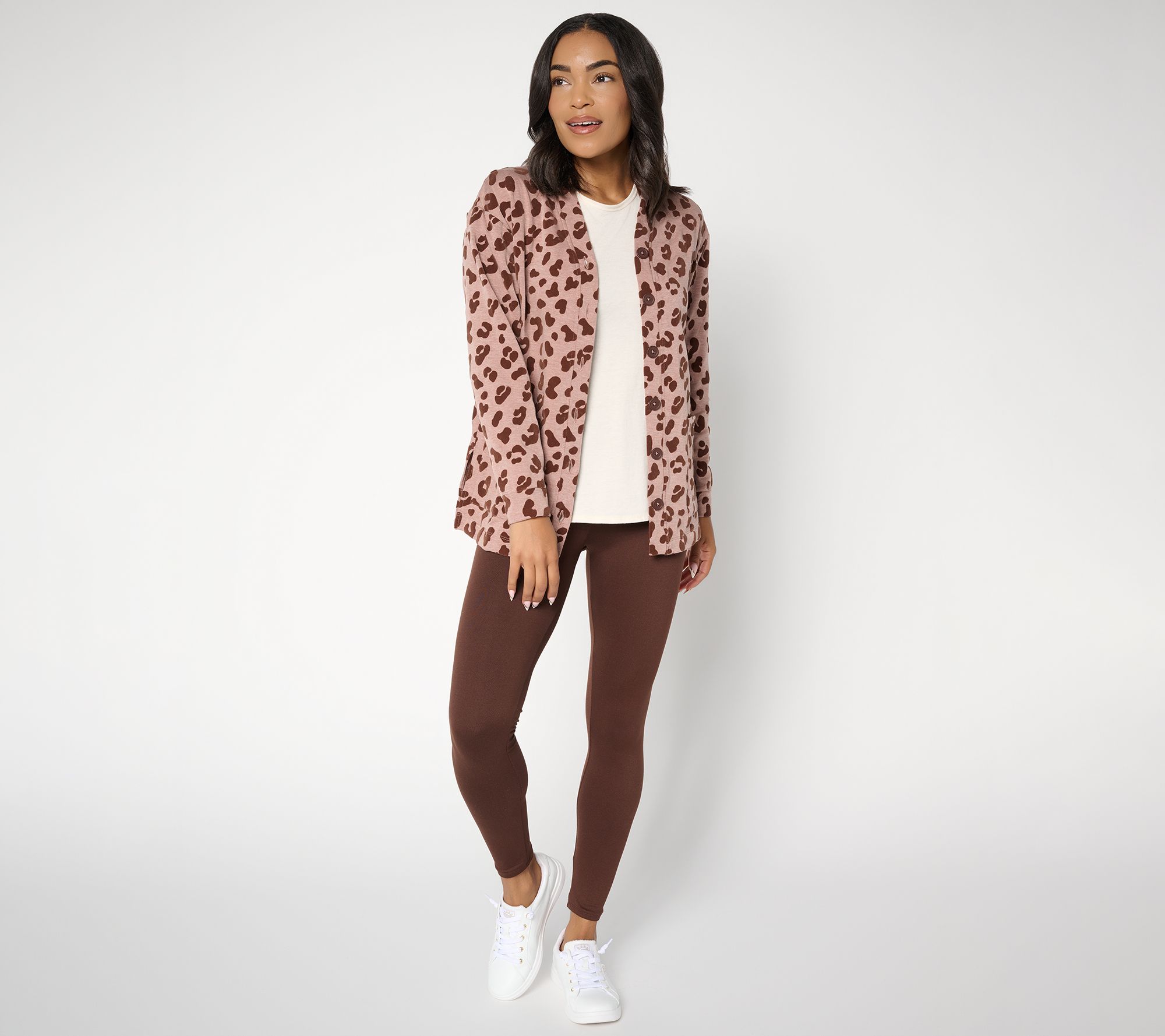 Cuddl Duds Regular Comfortwear Cardigan Lounge Set