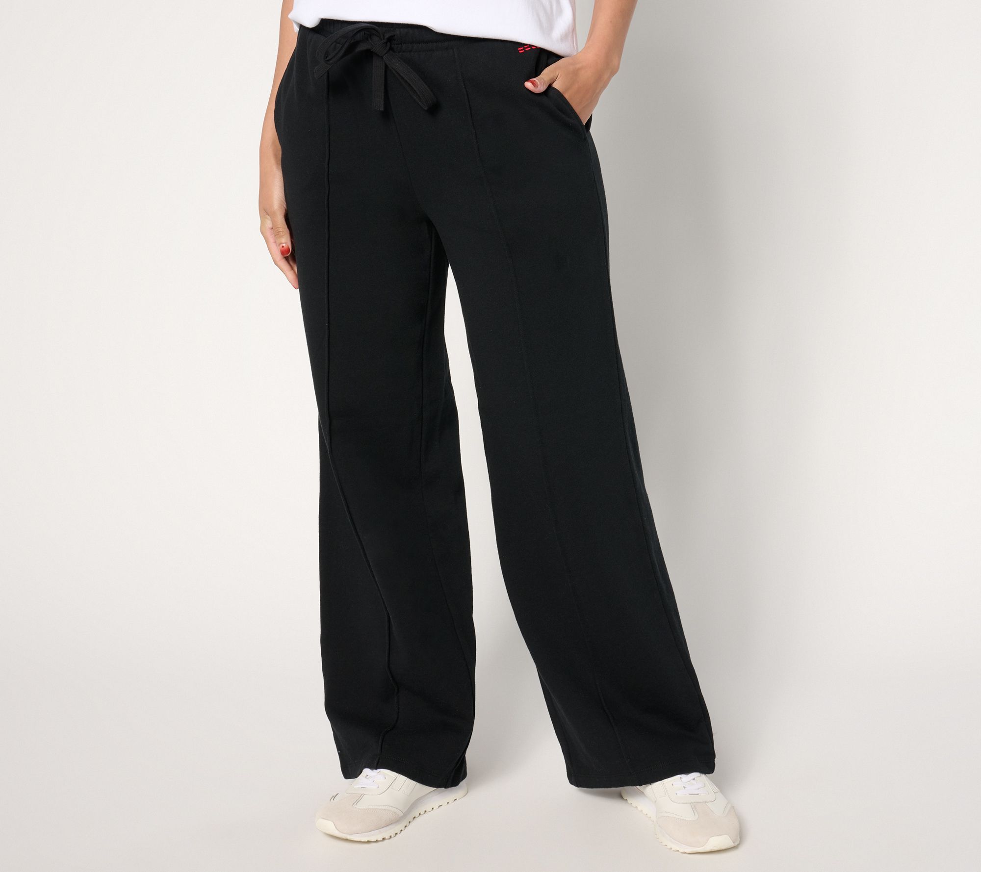 "As Is" Peace Love World Reg French Terry Pull On Pintuck Pants