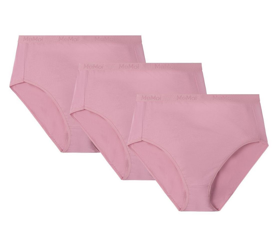 Memoi Women's Set of 3 Cotton Blend Basic BriefUnderwear