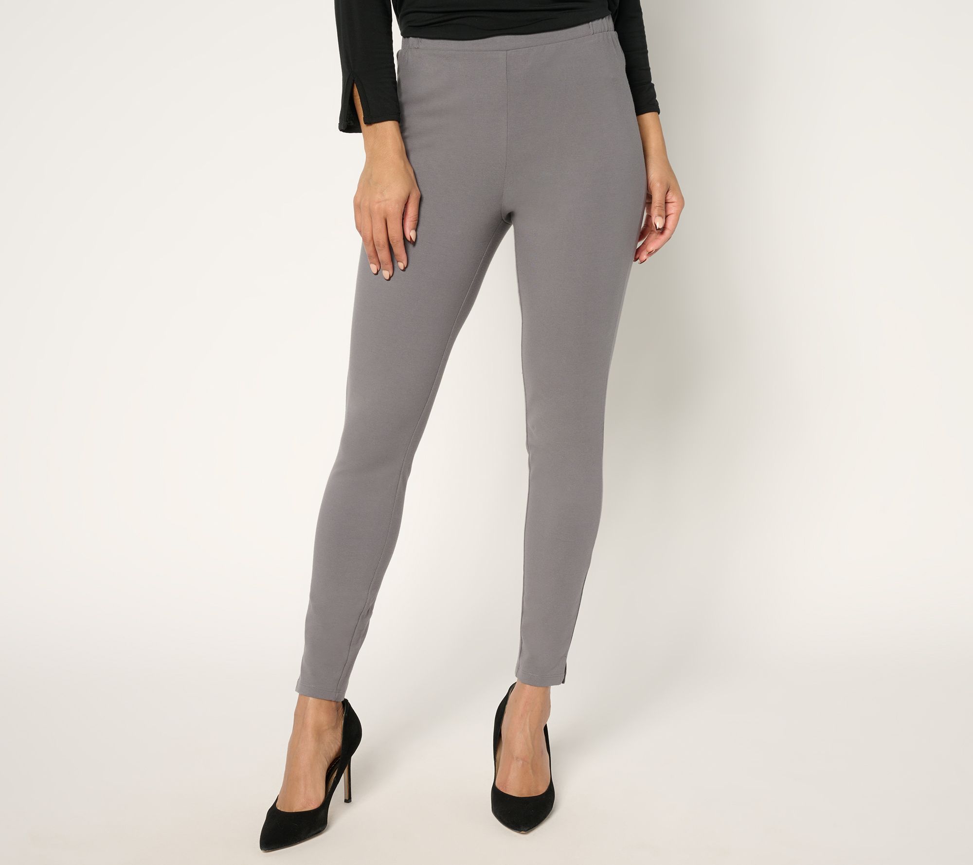 "As Is" Women with Control Petite 86/14 Slim Leg Leggings