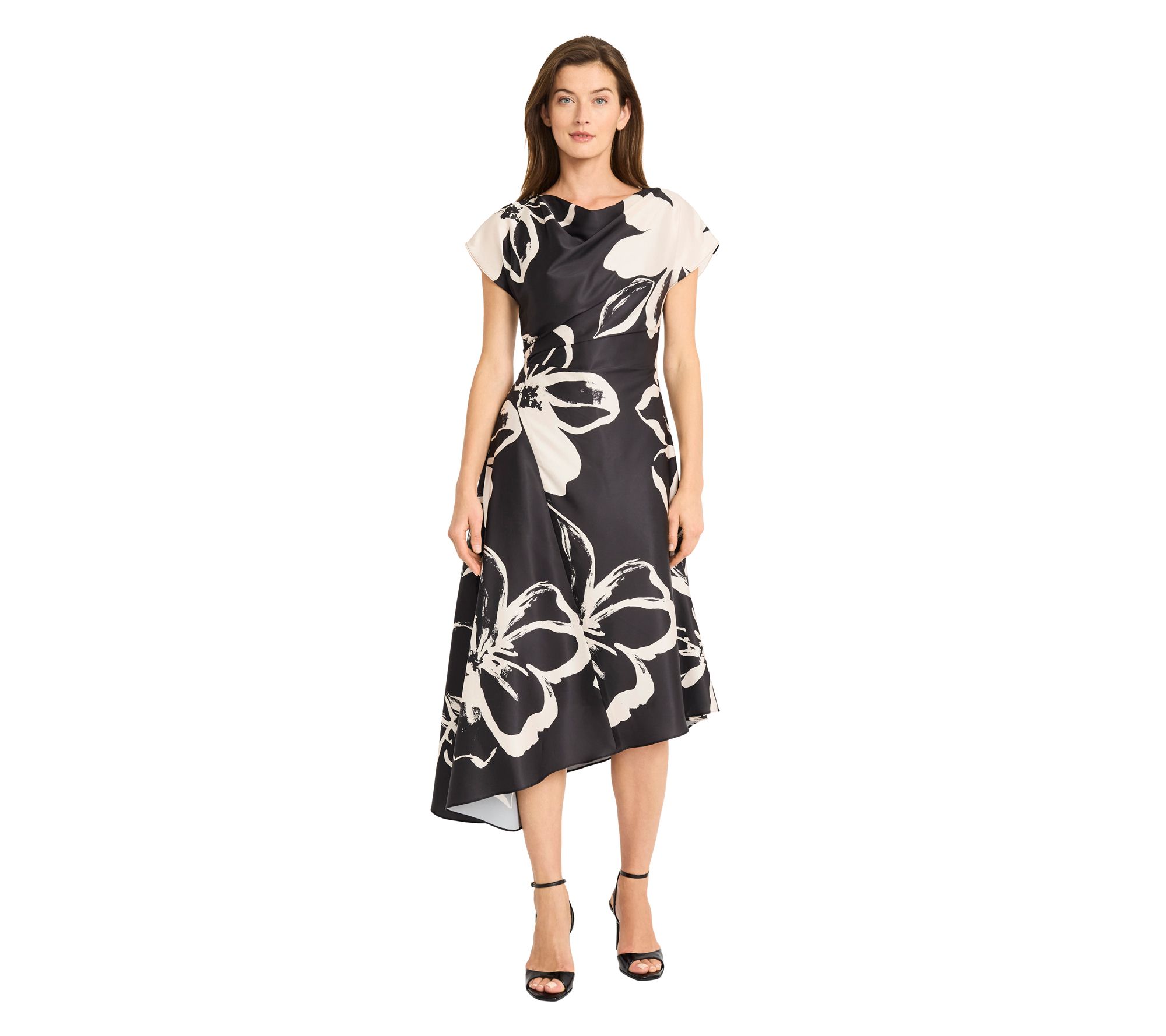 Maggy London Floral Asymmetrical Dress