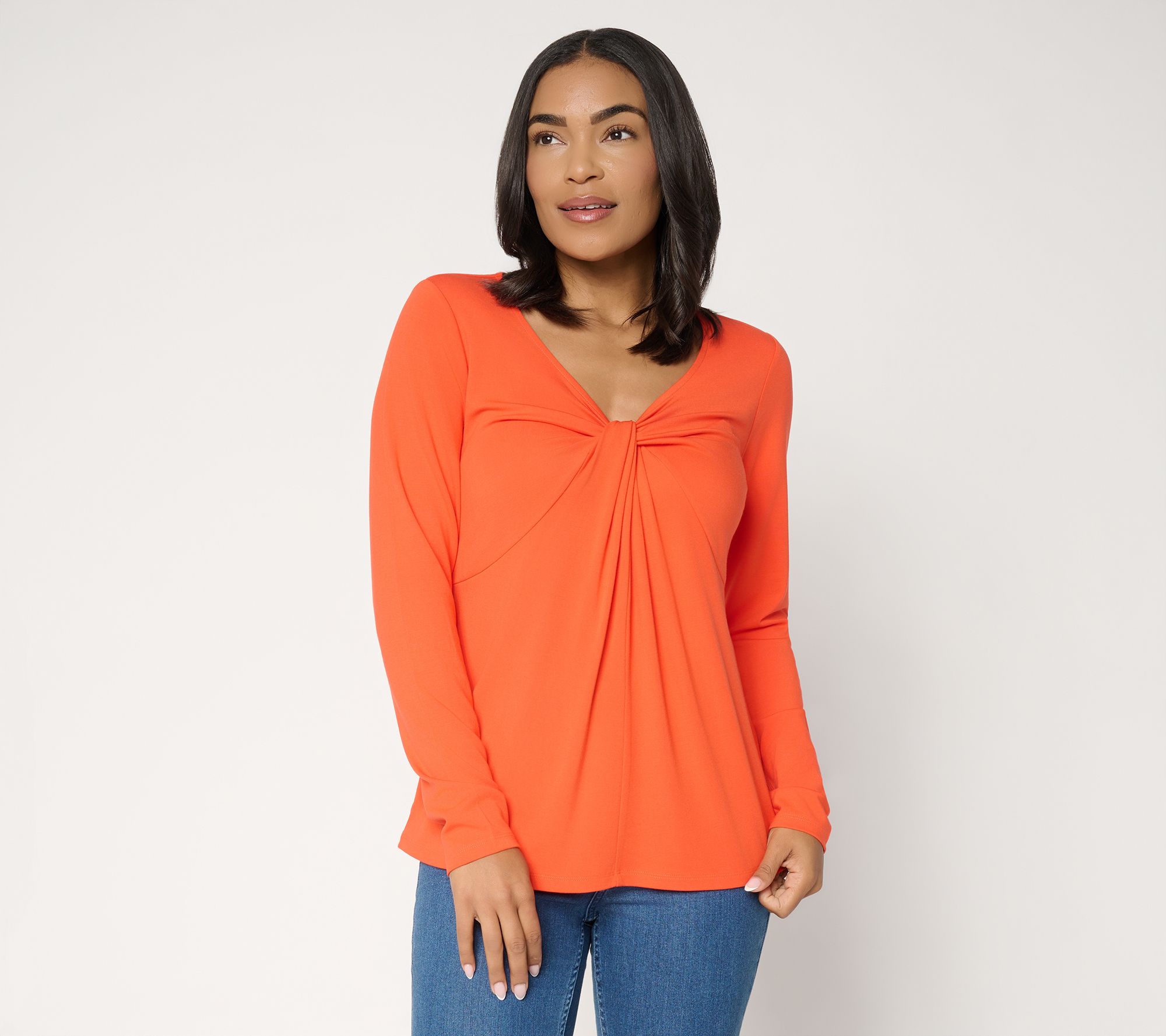 Mally Roncal V-Neck Love You Knot Knit Top