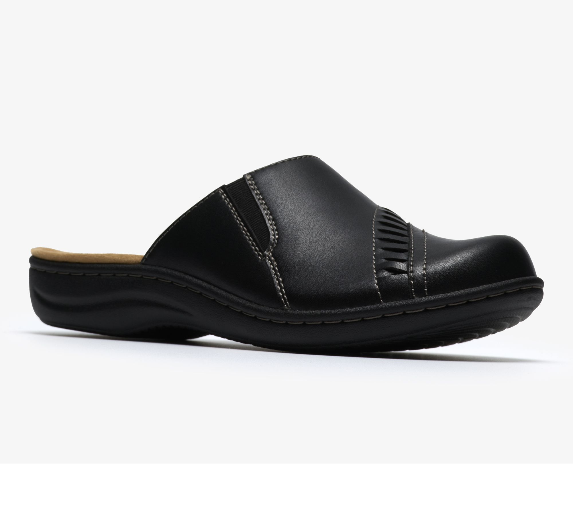 Clarks Collection Leather Mules -Laurieann Lux