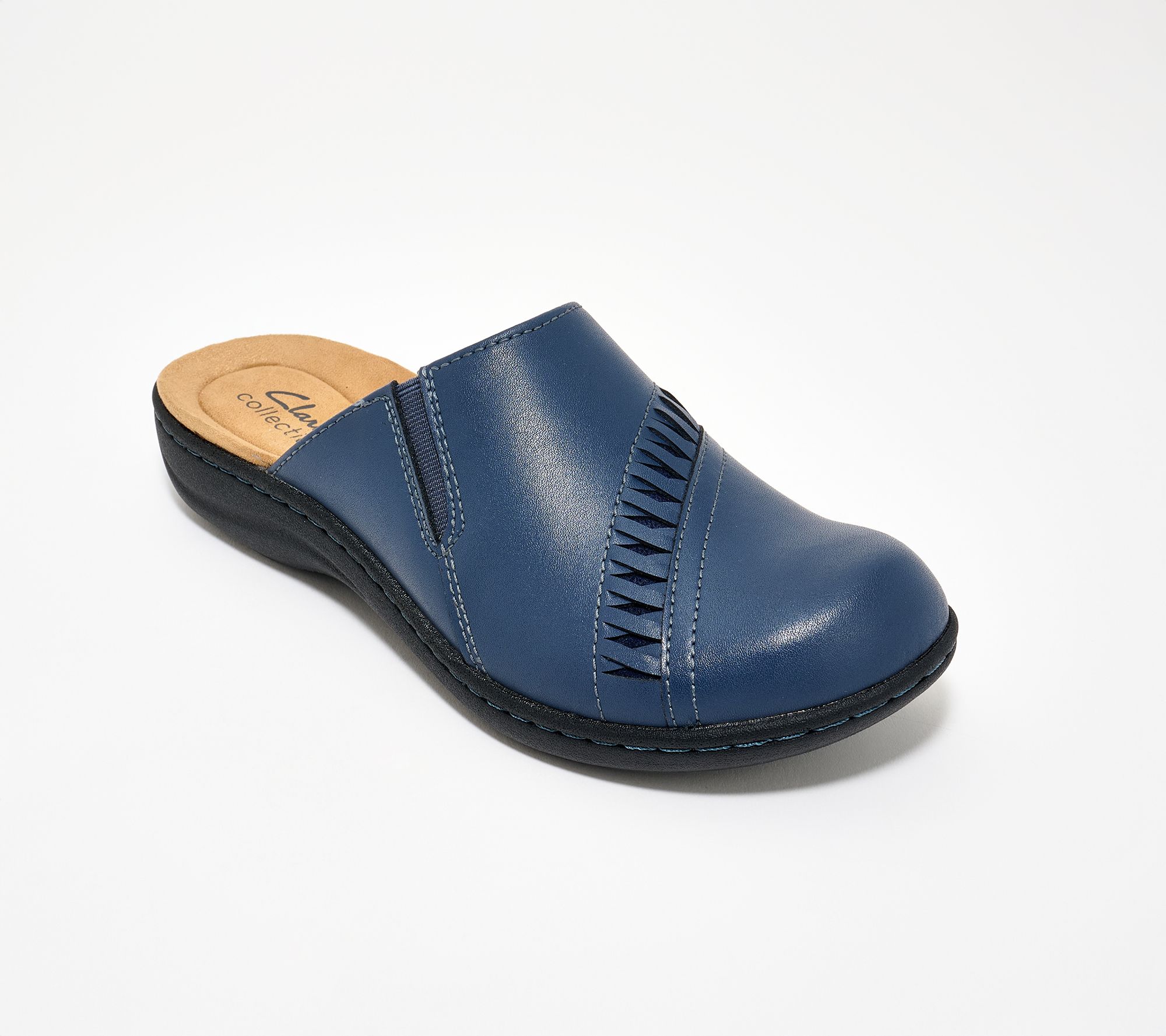 Clarks Collection Leather Mules -Laurieann Lux