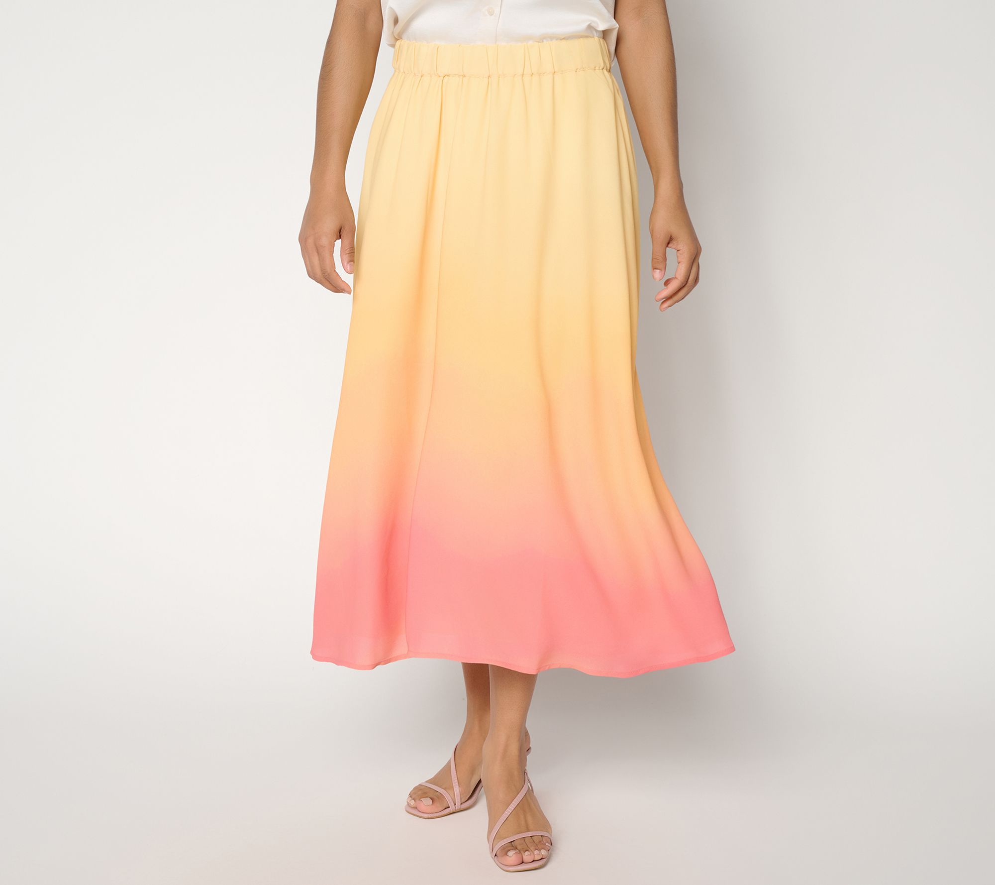 BEAUTIFUL by Lawrence Zarian Regular Printed Ombre Fit to Flare Skirt