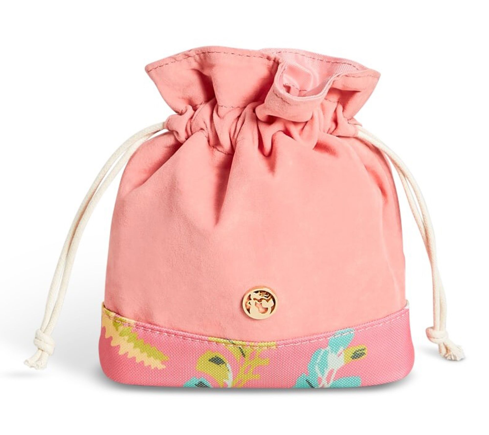 Spartina 449 Keepsake Drawstring Pouch - Tropical Floral Pink