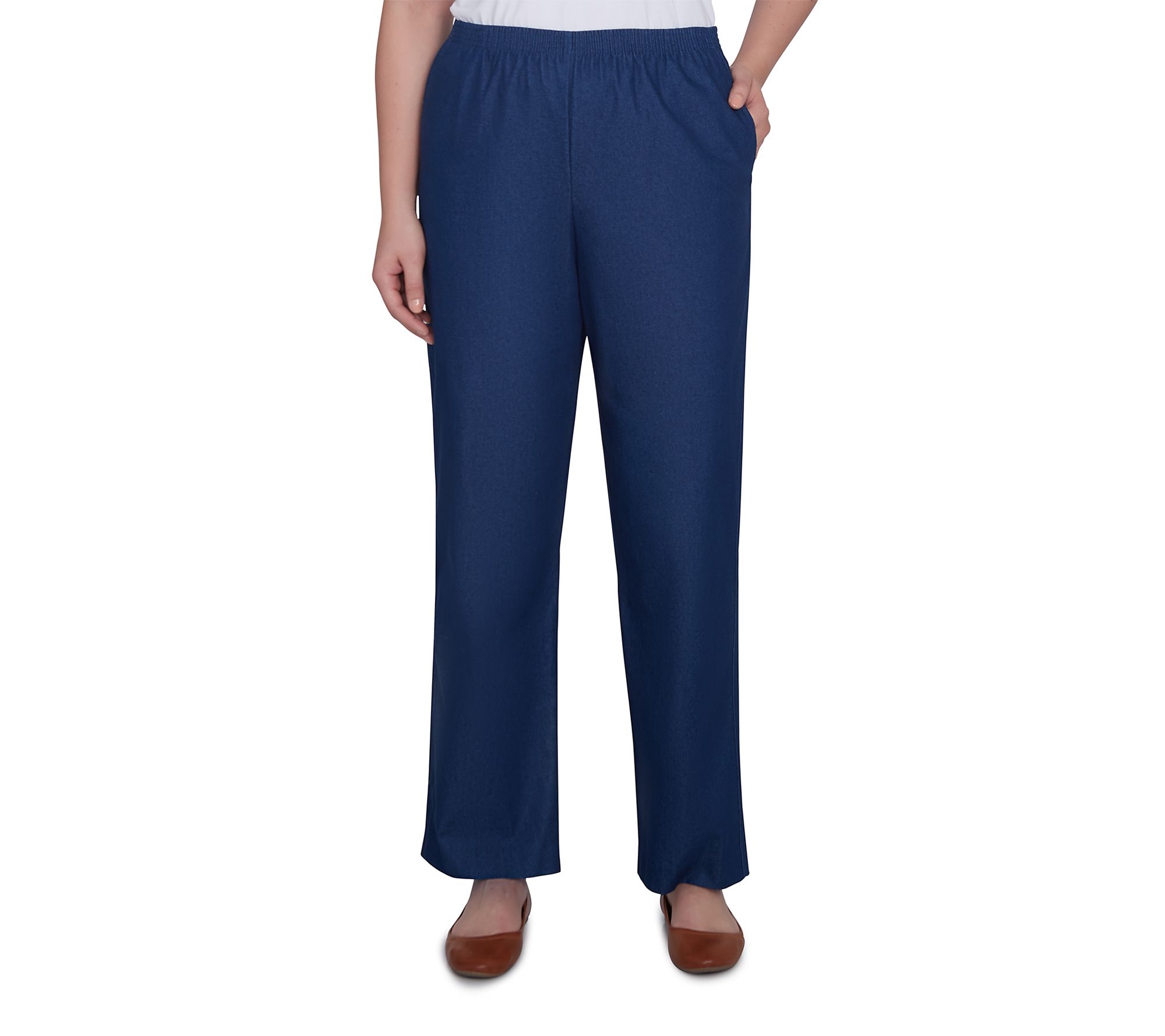 Alfred Dunner Straight Leg Average Denim Pants