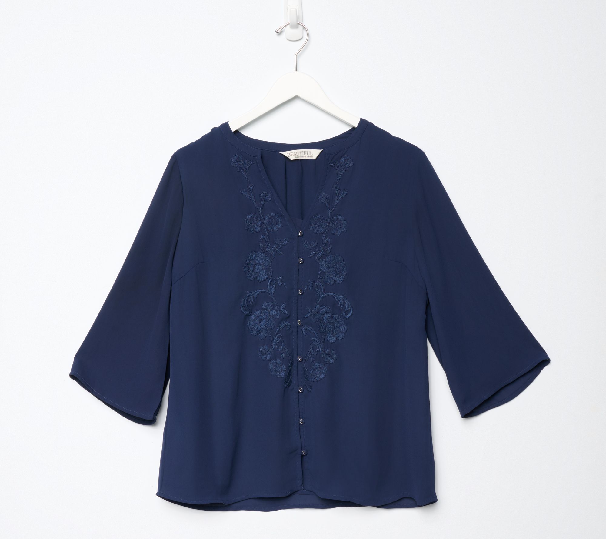 BEAUTIFUL by Lawrence Zarian Double GeorgetteBlouse with Embroidery