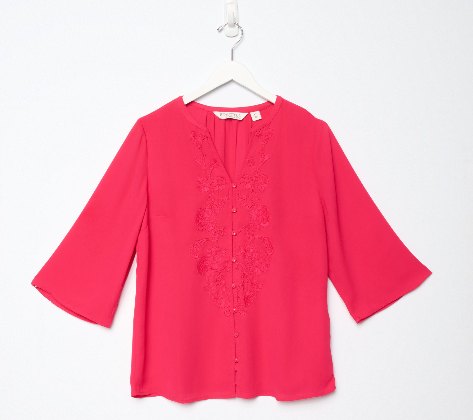 BEAUTIFUL by Lawrence Zarian Double GeorgetteBlouse with Embroidery