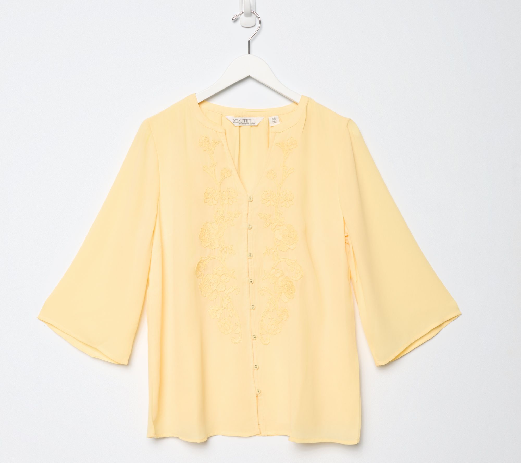 BEAUTIFUL by Lawrence Zarian Double GeorgetteBlouse with Embroidery