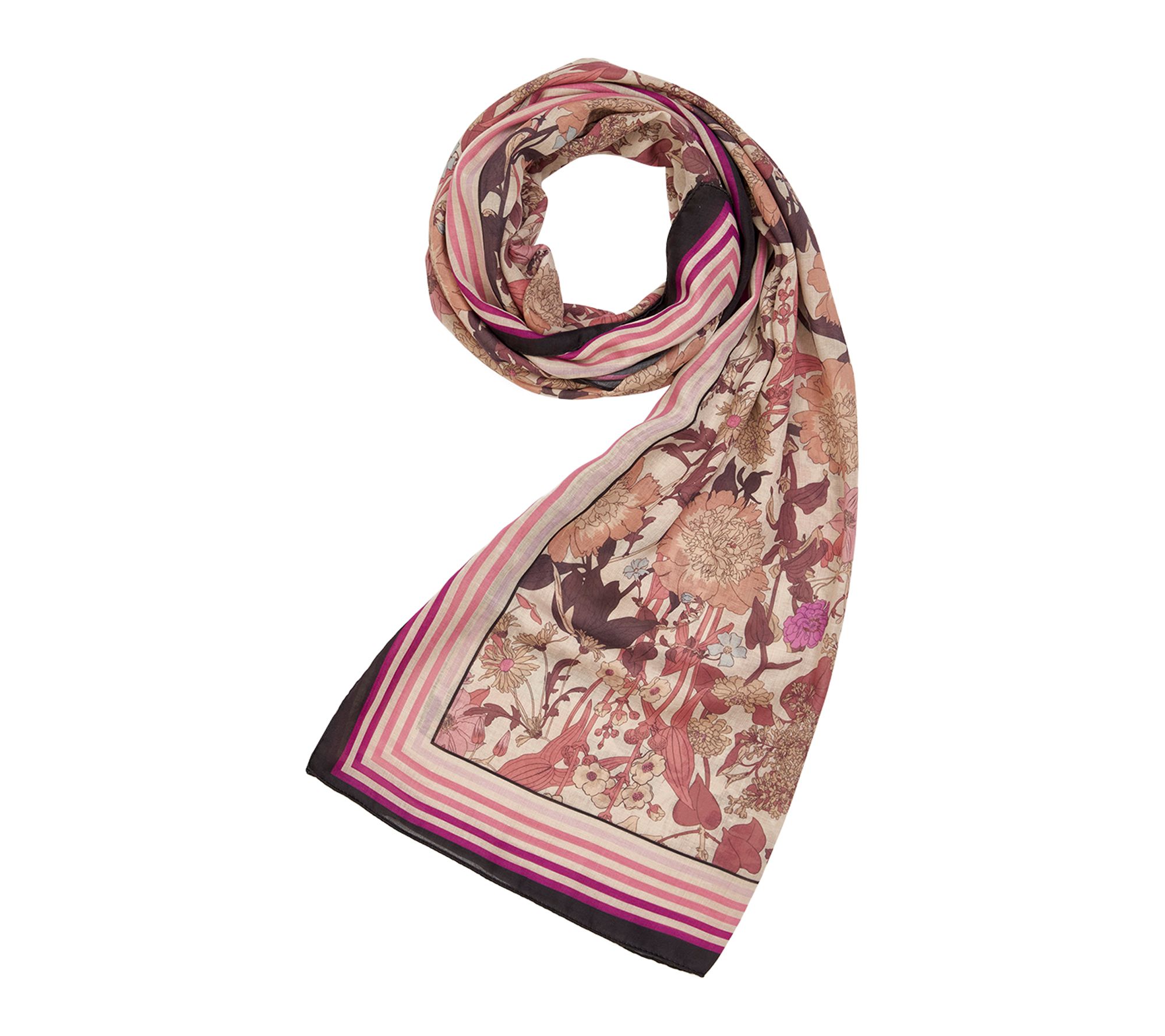 Fable England Deco Bloom Midweight Rectangle Scarf