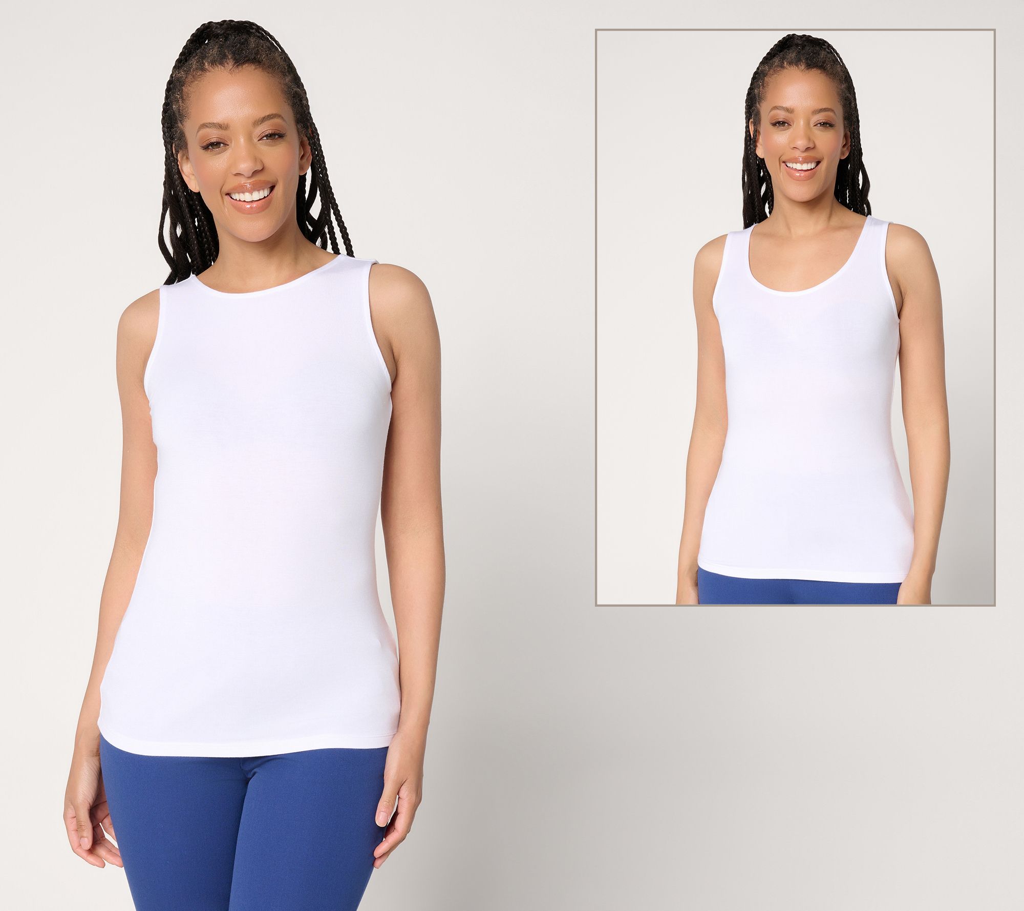 Joan Rivers Wardrobe Builders ButterSoft Dual Neckline Tank