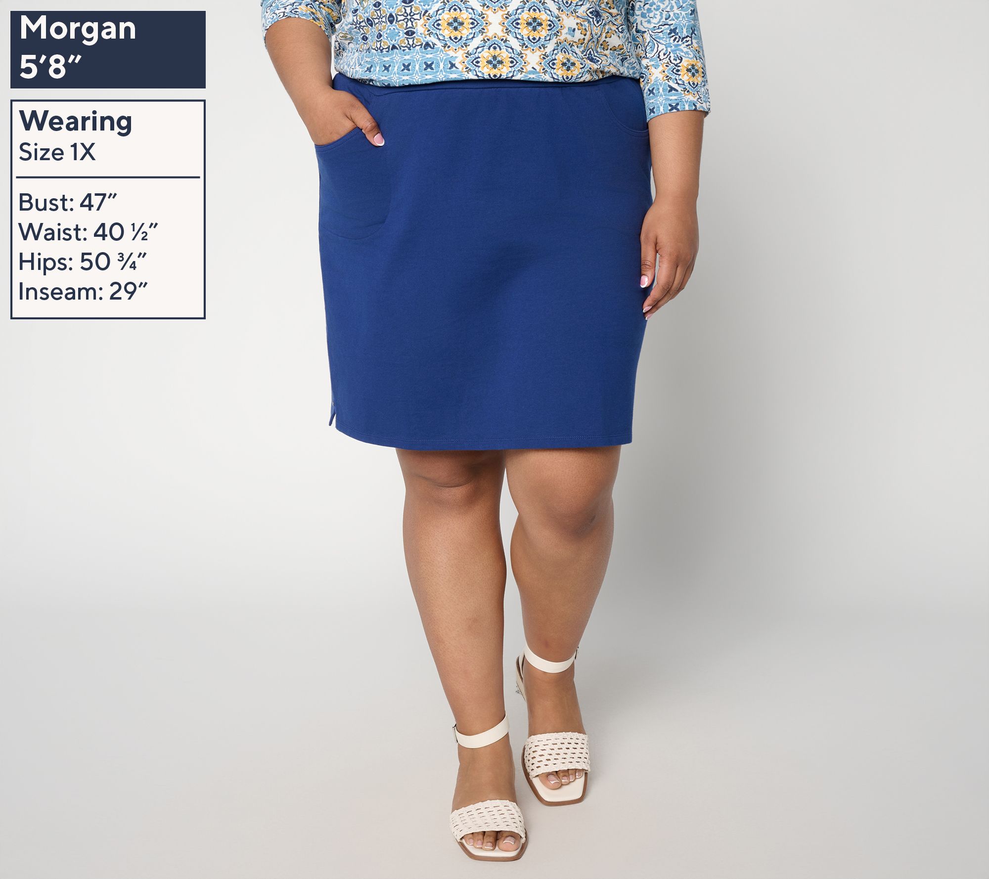 Quacker Factory French Terry Skort - QVC.com