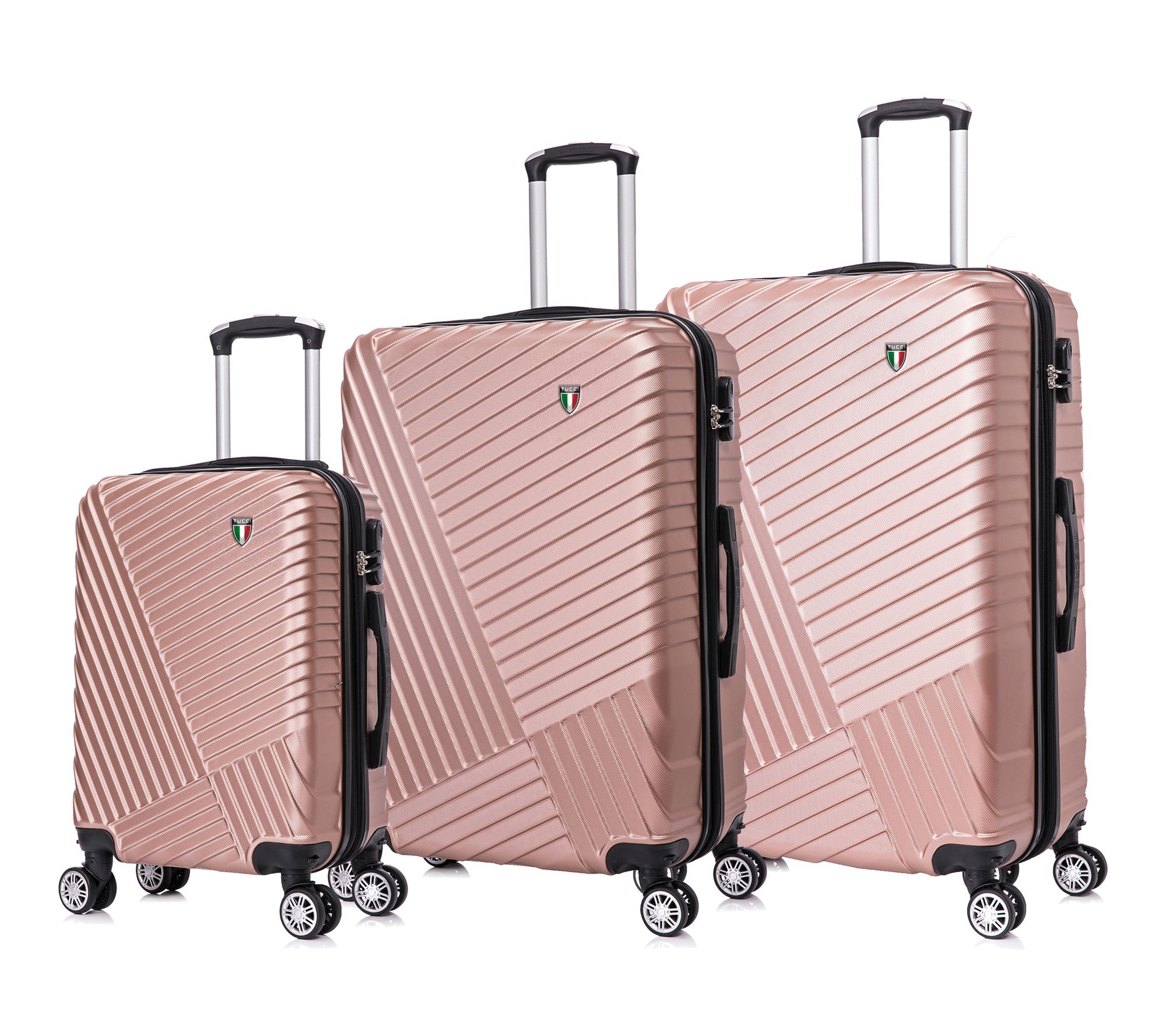 TUCCI Italy VOLARO 3PC Hardside Luggage Set (20 ", 24", 28")