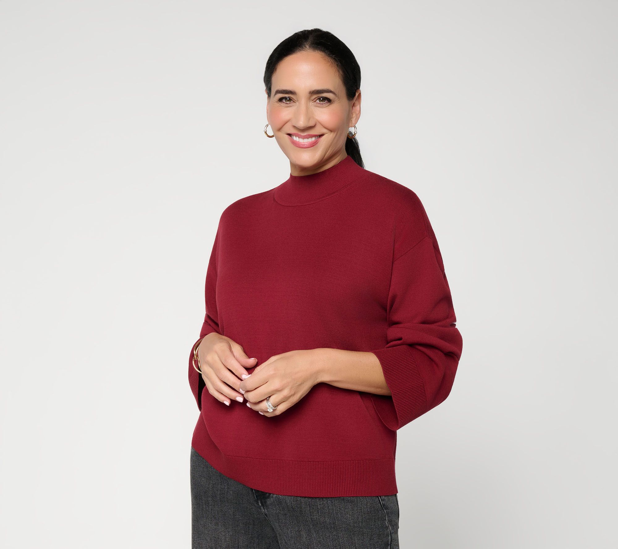 Carla Rockmore Collection Long Sleeve Boxy Sweater