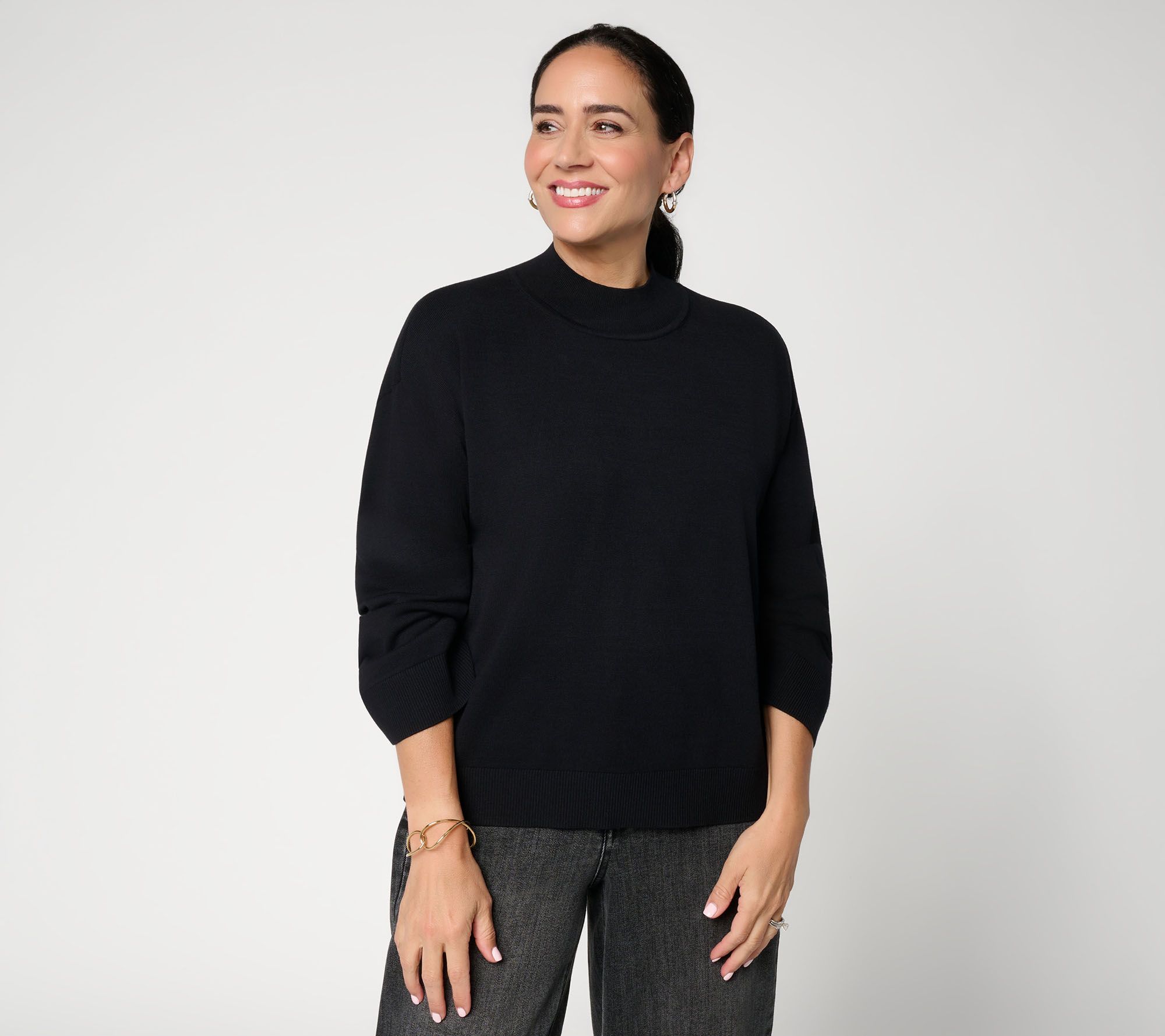 Carla Rockmore Collection Long Sleeve Boxy Sweater