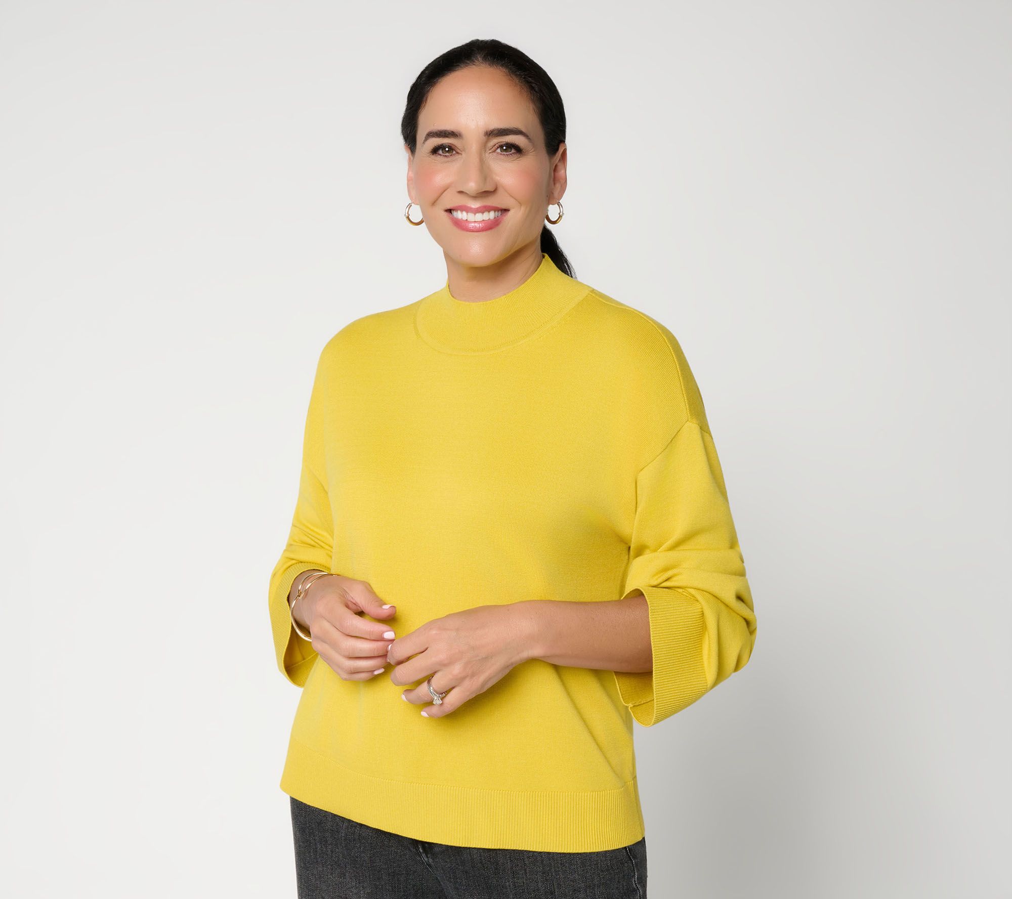 Carla Rockmore Collection Long Sleeve Boxy Sweater
