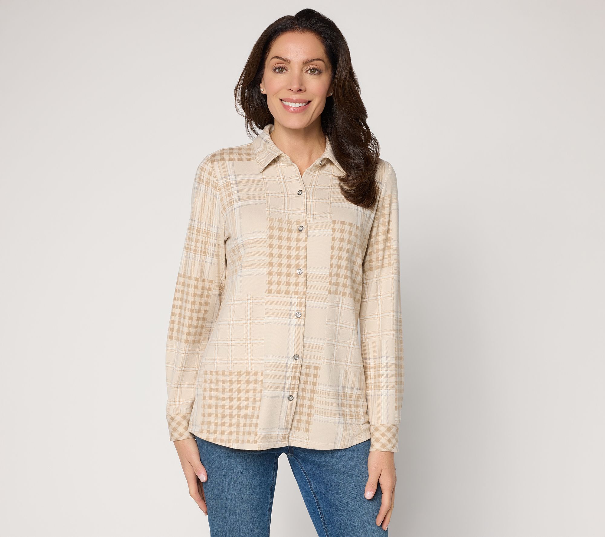 "As Is" Denim & Co. Reg Heavenly Jersey Printed Tunic