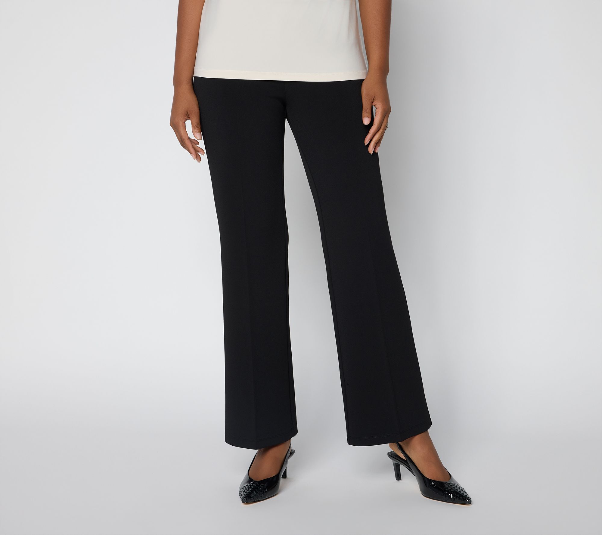 Dennis Basso Regular Runway Stretch Pull-On Trouser