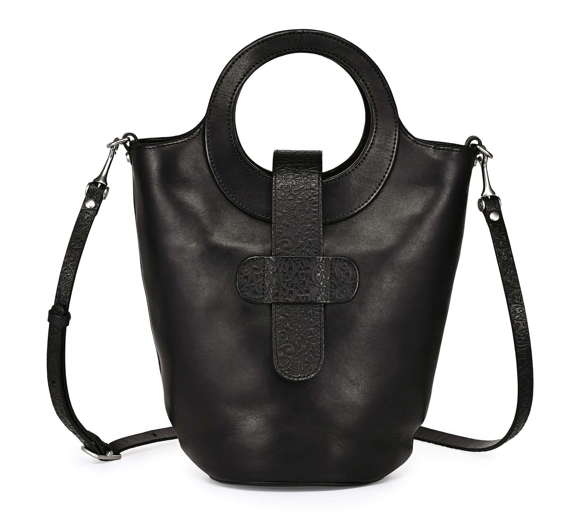 Old Trend Lily Small Everyday Leather Bucket Crossbody