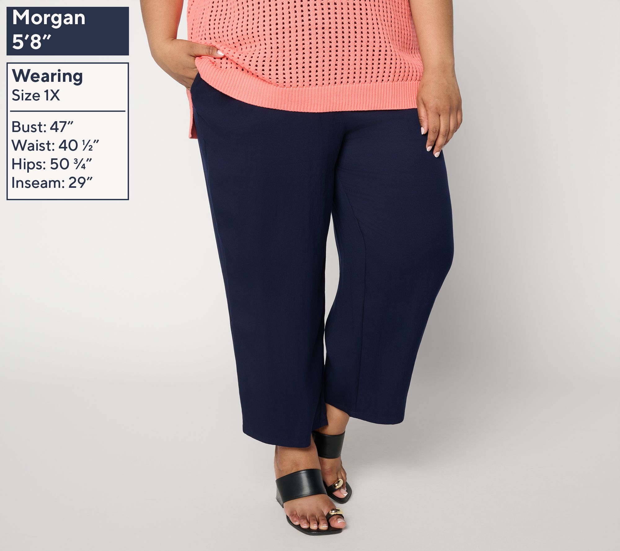 Susan Graver Stretch Lyocell Woven Straight Leg Crop Pants - QVC.com