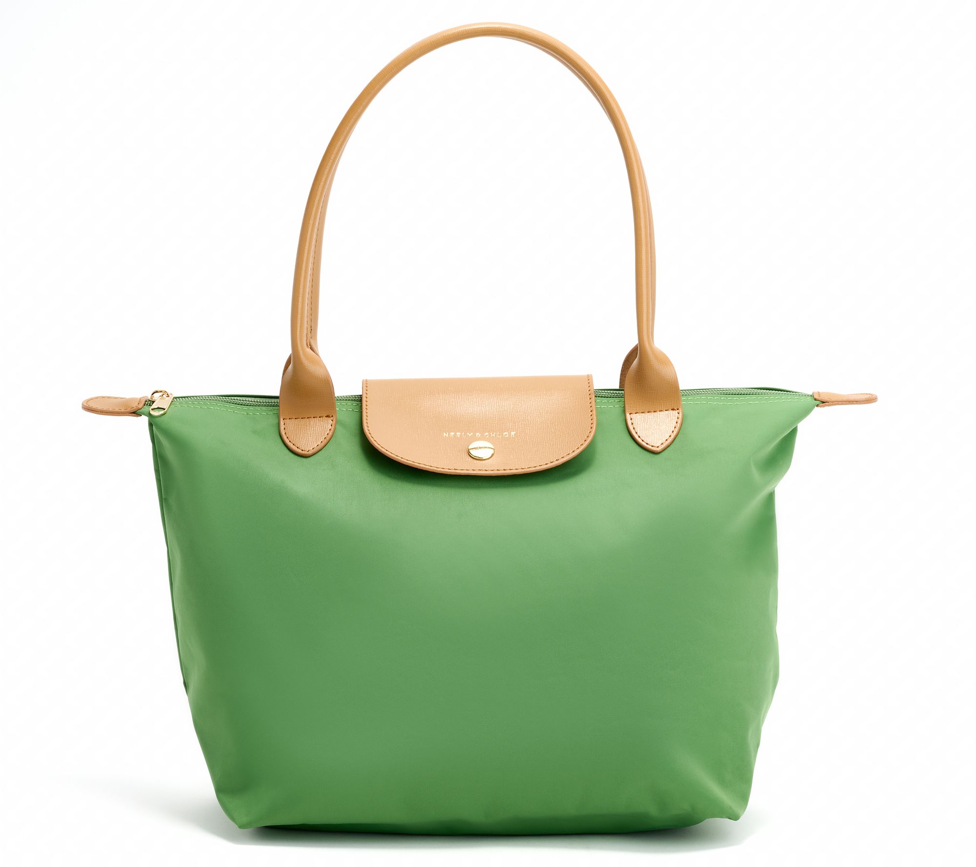 "As Is" Neely & Chloe x QVC Packable Shoulder Bag w/ Leather Trim