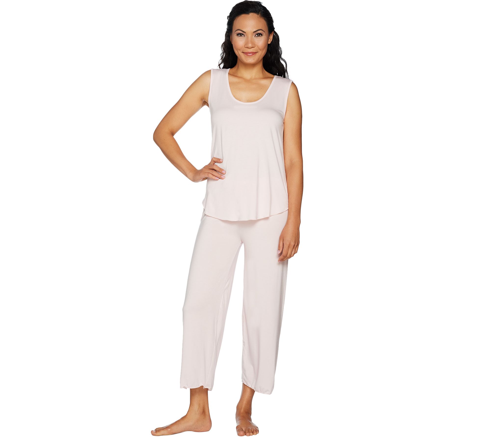 Barefoot Dreams Luxe Milk Jersey Sleeveless Tee & Crop Pant Set - Page ...
