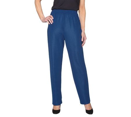 Susan Graver Essentials Lustra Knit Regular Pull-on Pants - QVC.com