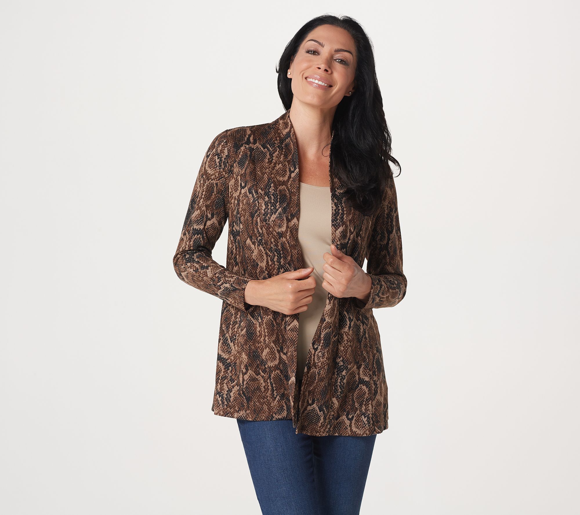 susan graver open front cardigan