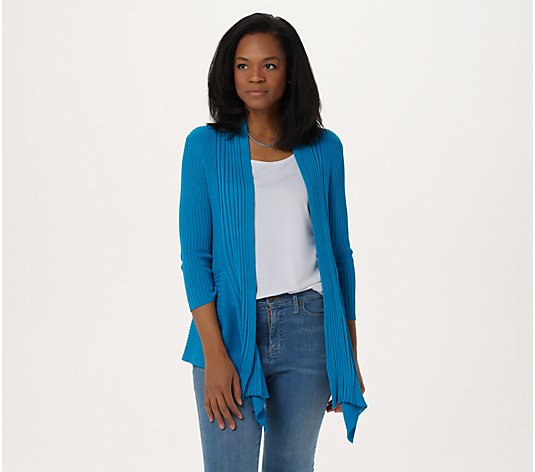 Truth + Style Rib Knit Open Front Cardigan