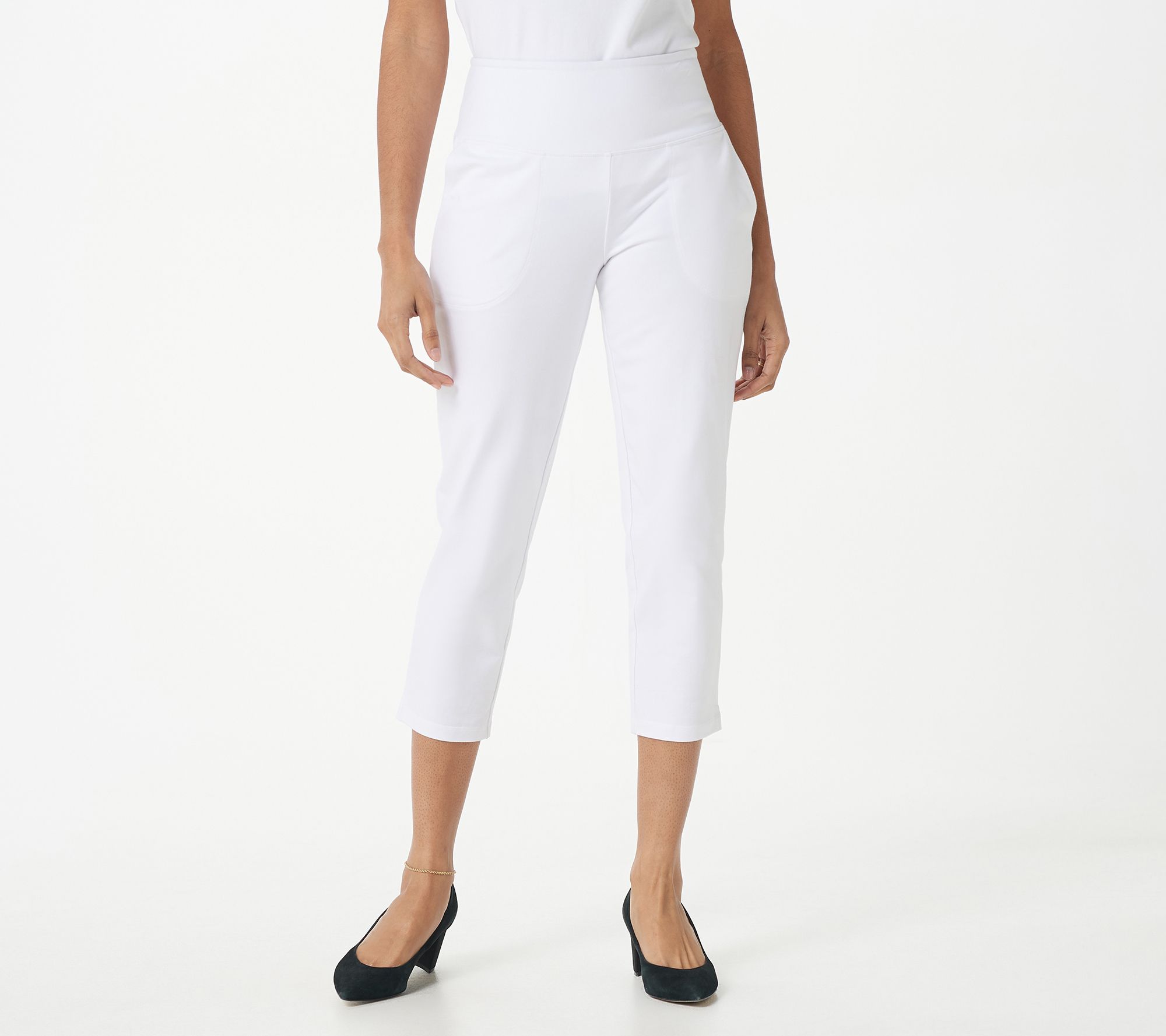 Women with Control Tall Tummy Control Crop Pants with Pockets - QVC.com