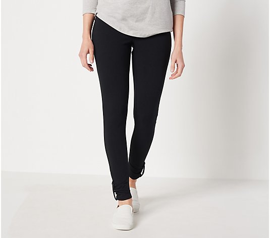 Denim & Co. Active Petite Duo Stretch Pull-On Legging with Ankle Dtl ...