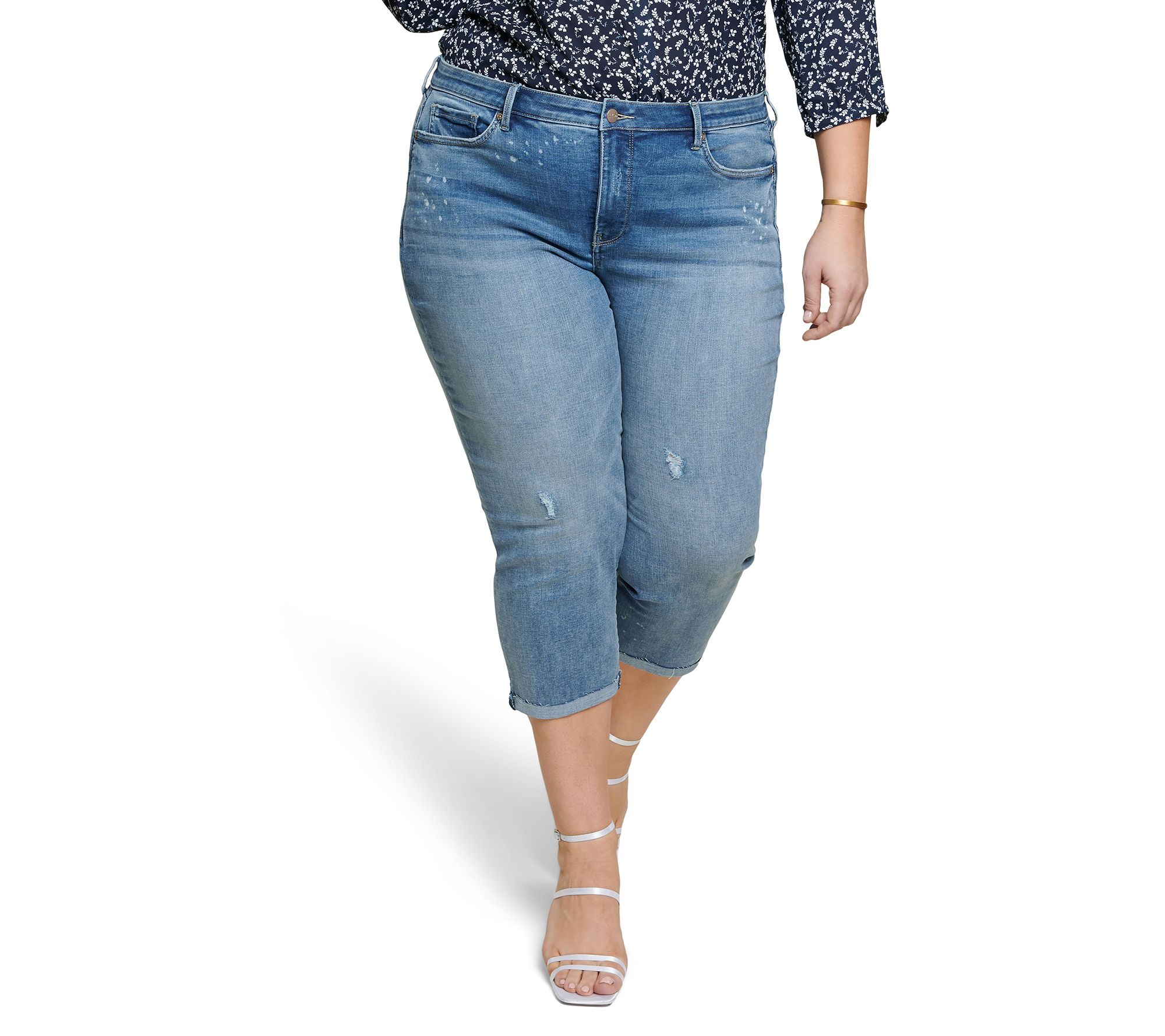 NYDJ Chloe Capri with Raw Mini Cuff