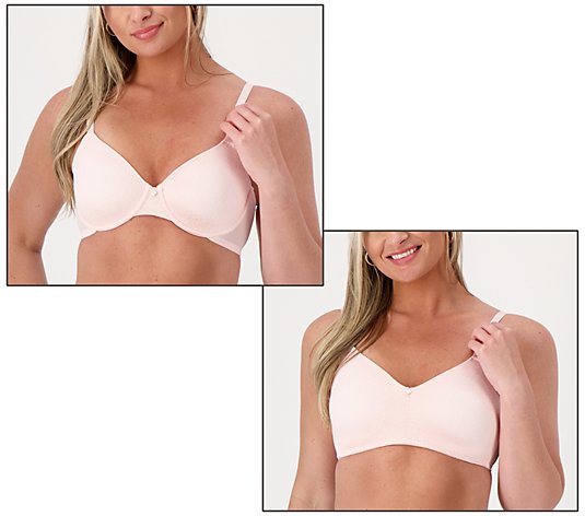 Breezies Feather Light Jacquard Underwire or Wirefree Bra