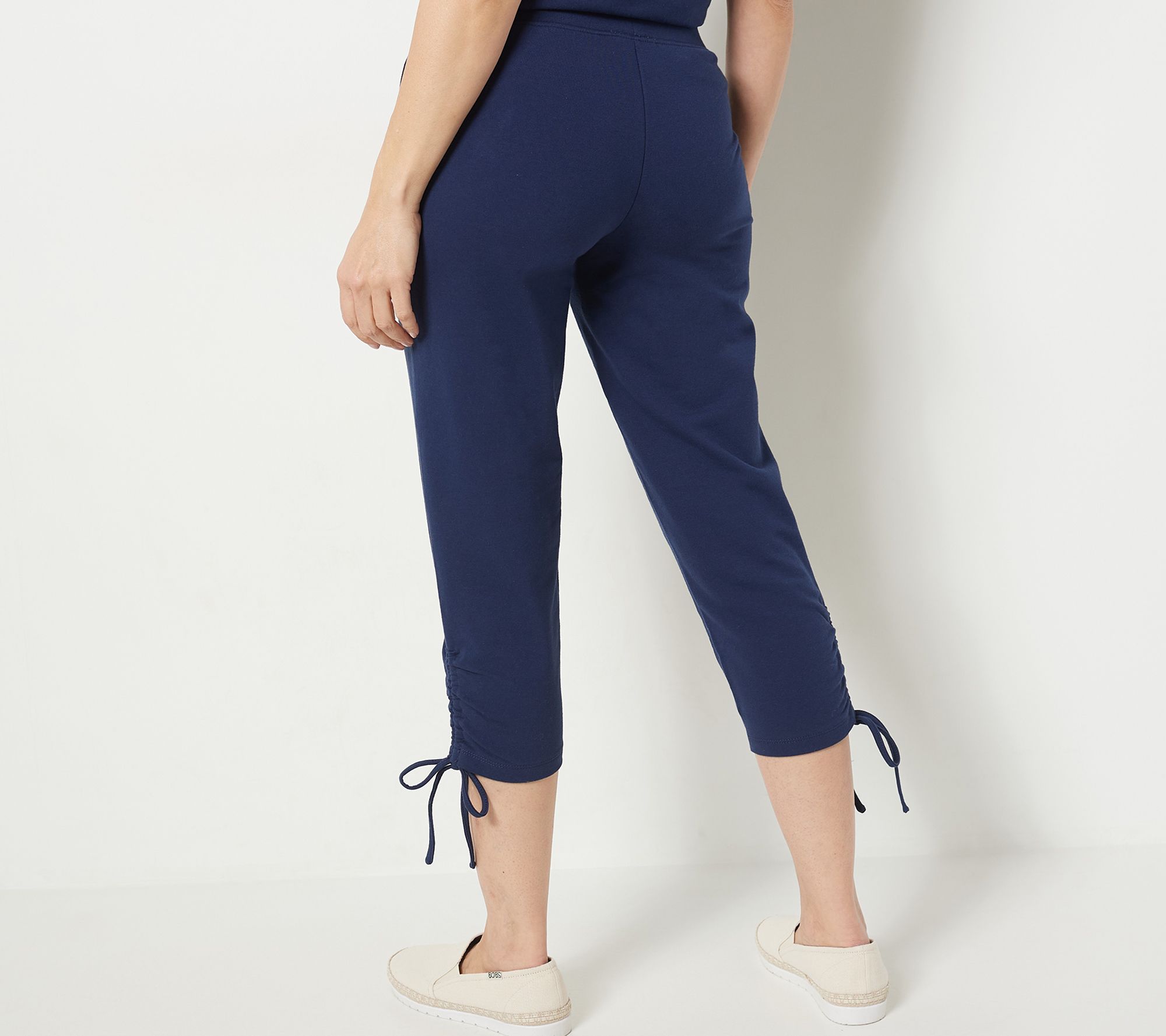 Sport Savvy Petite French Terry Straight Leg Crop Pant