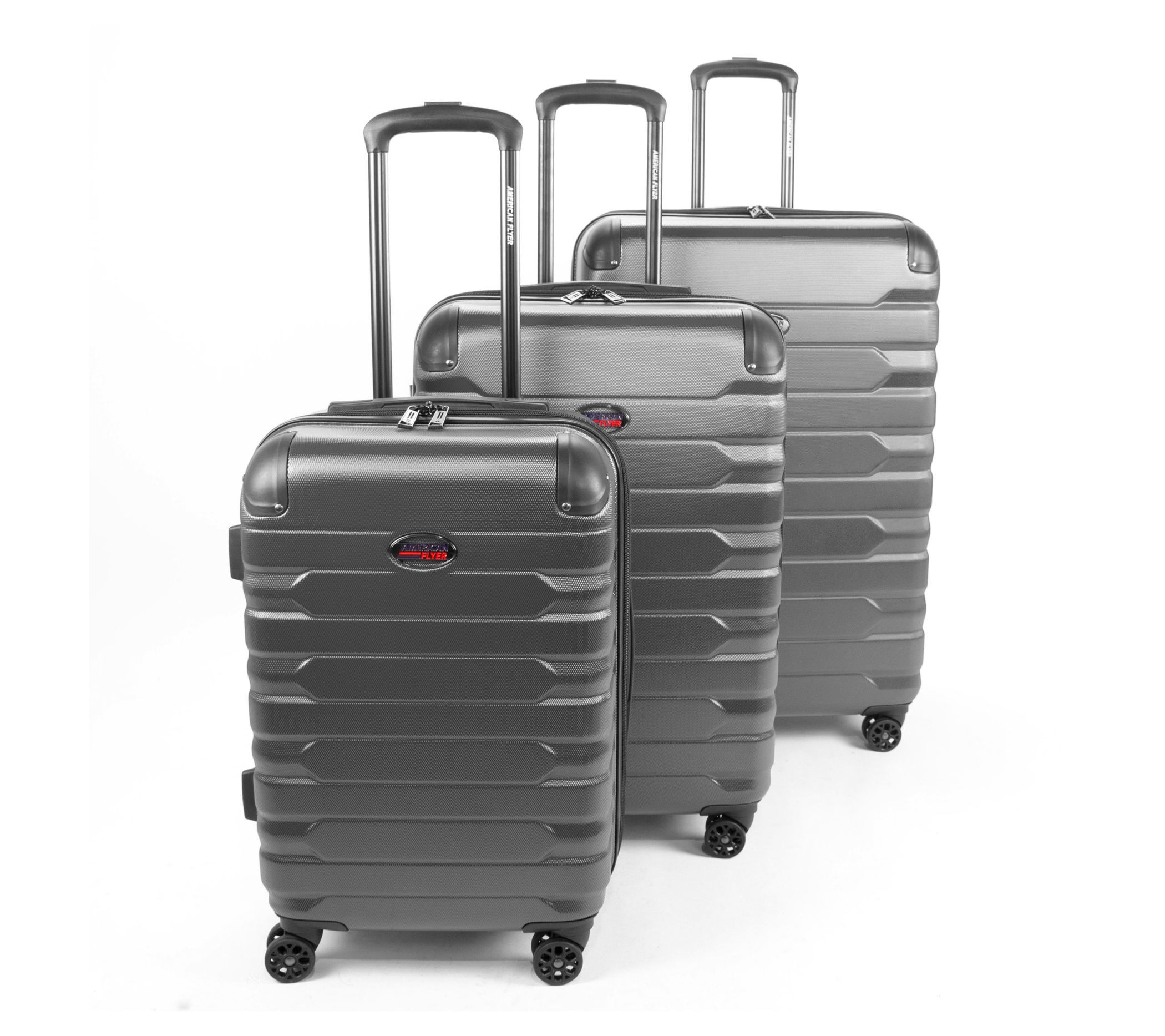 American Flyer Mina 3-Piece Hardside Luggage Se t - Grey