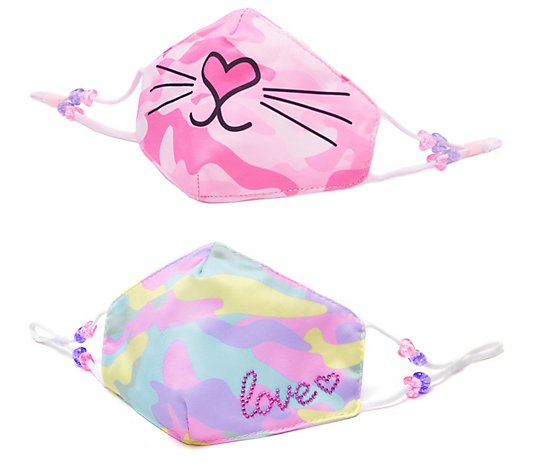 OMG Accessories Bella Kitty & Ombre Love Face Covering Set