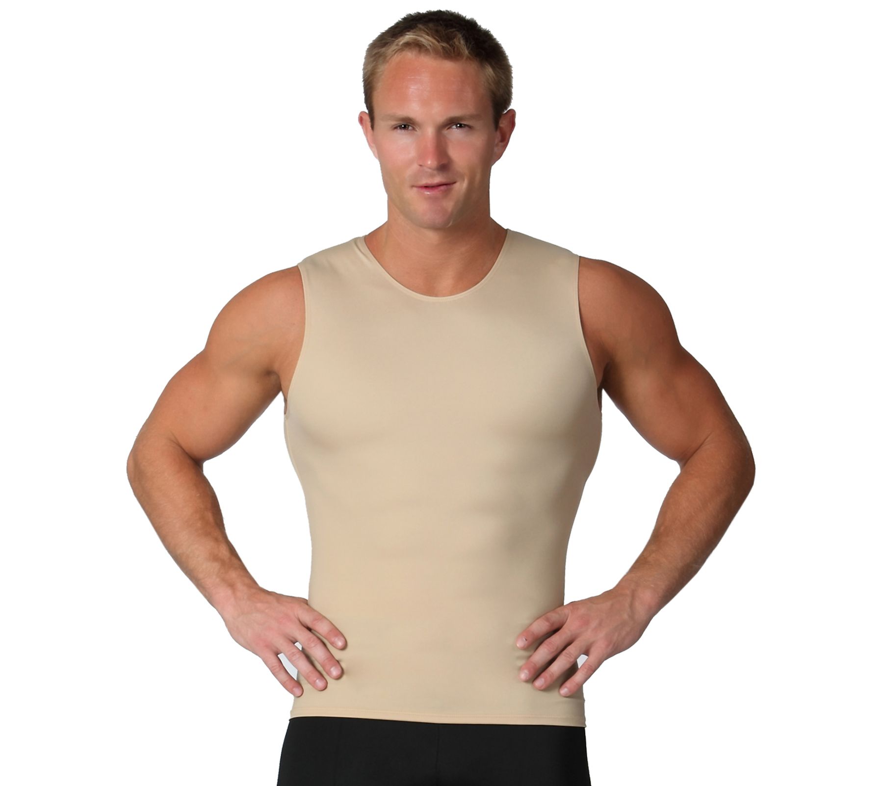 InstantFigure Men's Compression Sleeveless CrewNeck Tank