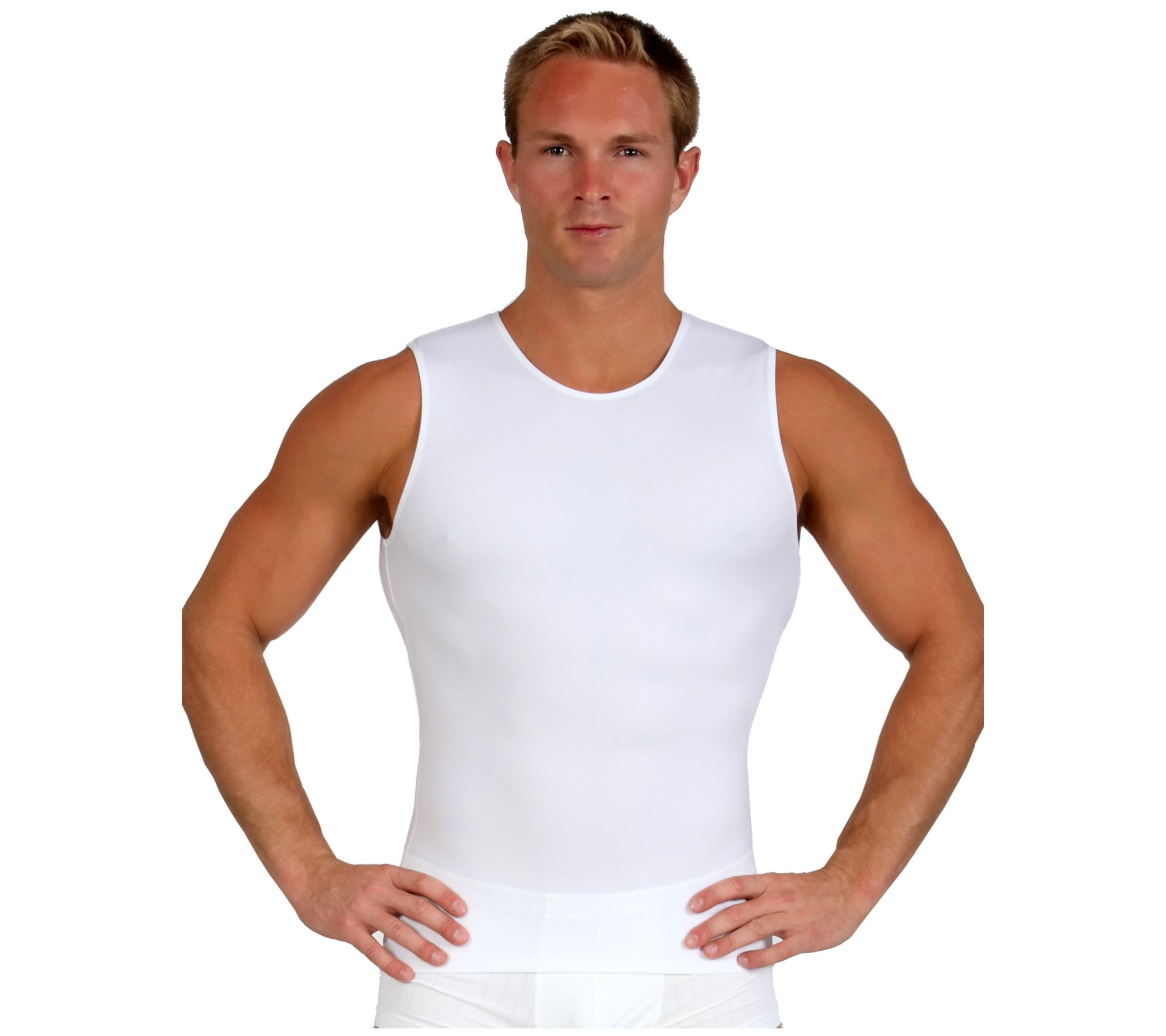 InstantFigure Men's Compression Sleeveless CrewNeck Tank